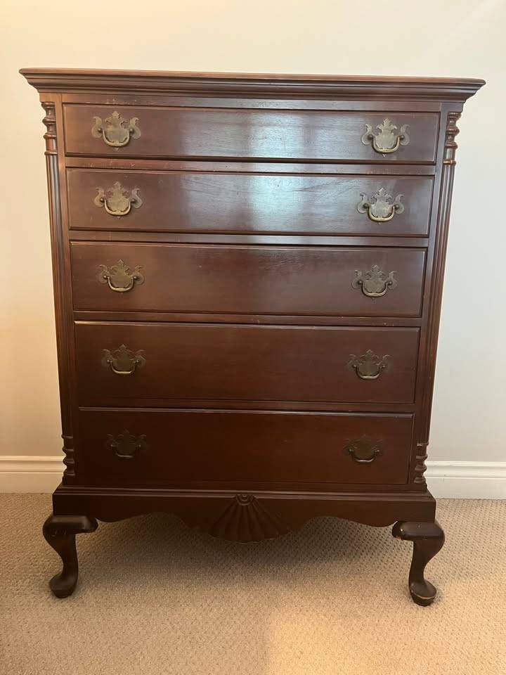 Five Drawer Tall Dresser