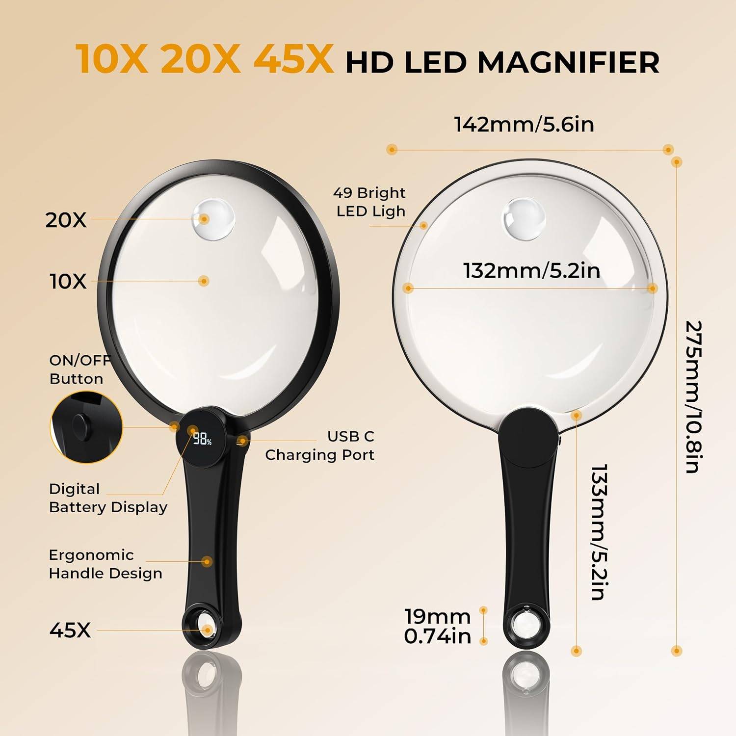 Magnifying Glass with 49 LED Light - photo 2