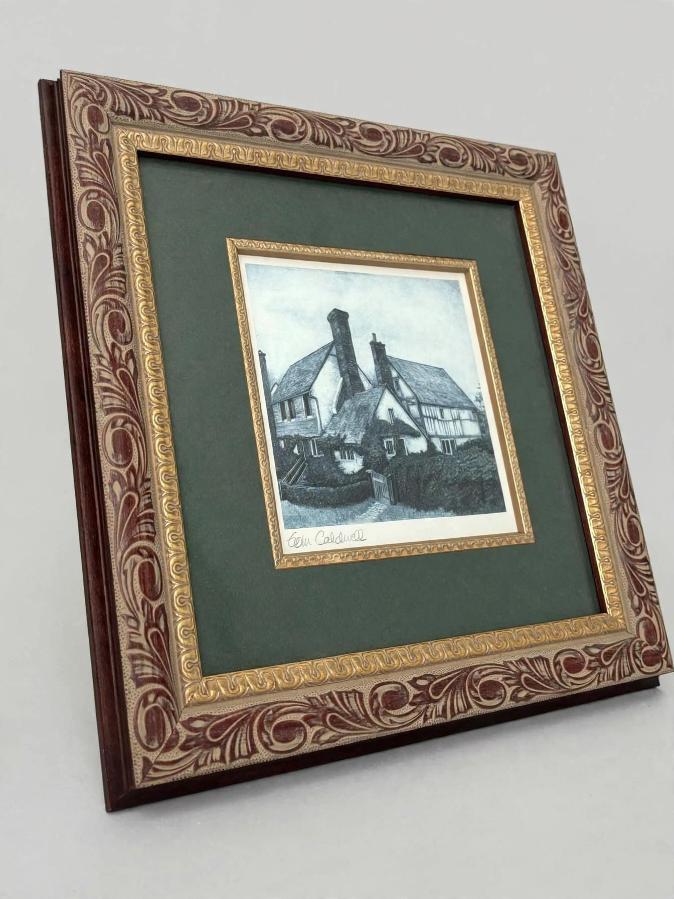 Tom Caldwell Framed Cottage Print Vintage Wall Art - photo 4