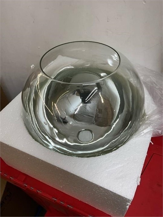 Gradient Silver Globe Pendant Light 30cm – Excellent Condition - photo 5