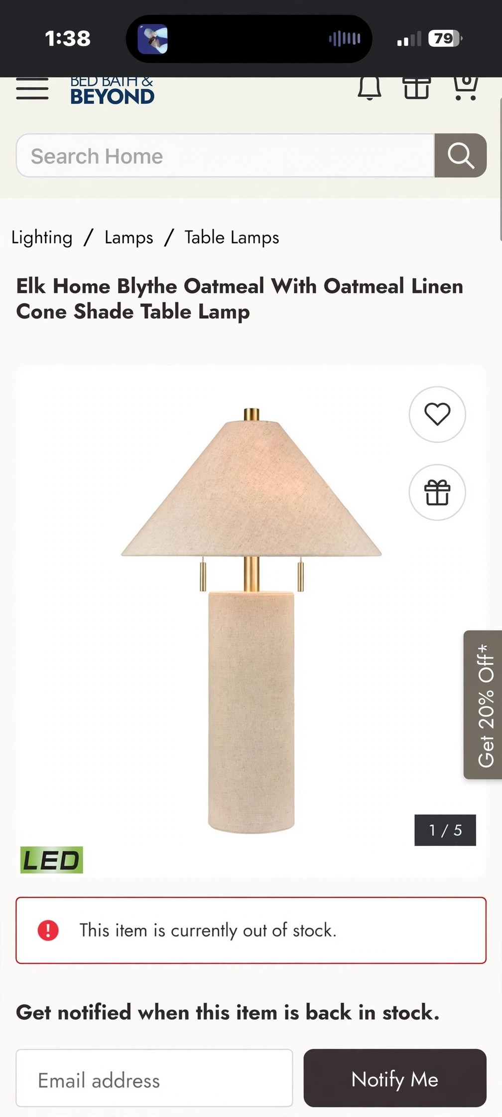 Elk Home Blythe Table Lamp Oatmeal Linen Shade Brass Pull Chains - photo 4