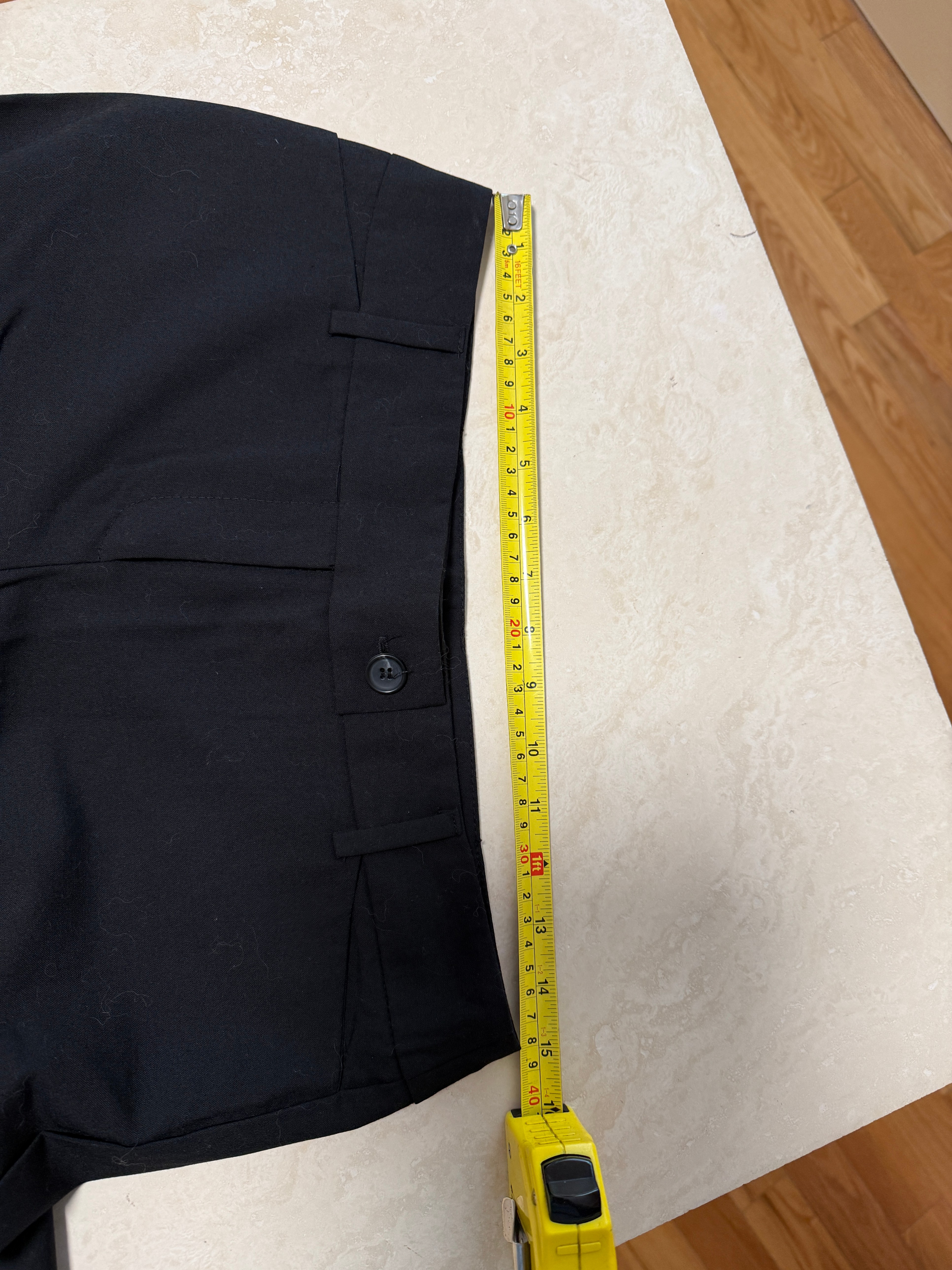 Le Chateau Black Wide Leg Trouser Pants Size 5/6 Cuffed Hem NWOT - photo 5