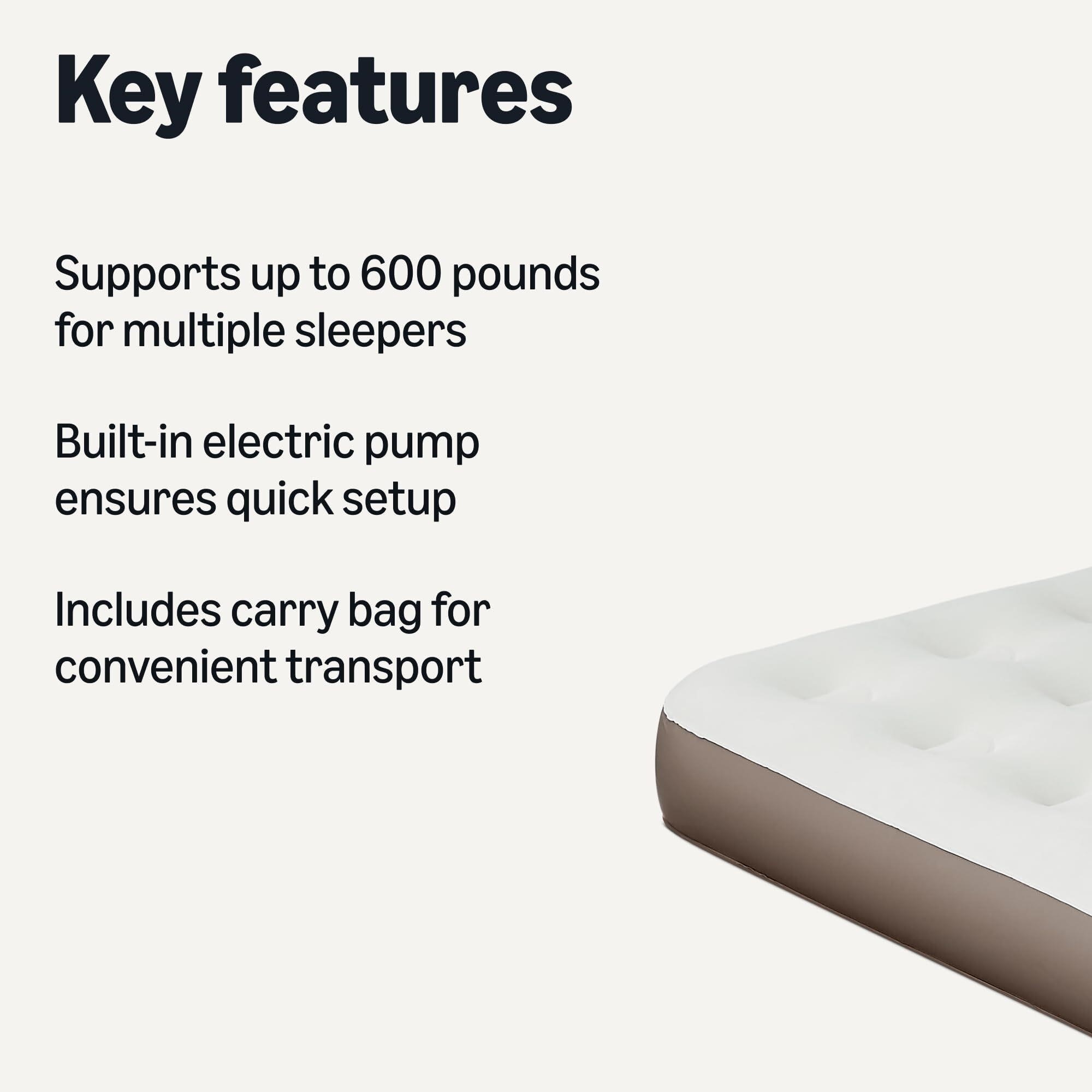 Amazon Basics Queen Air Mattress with Built-in Pump - photo 2