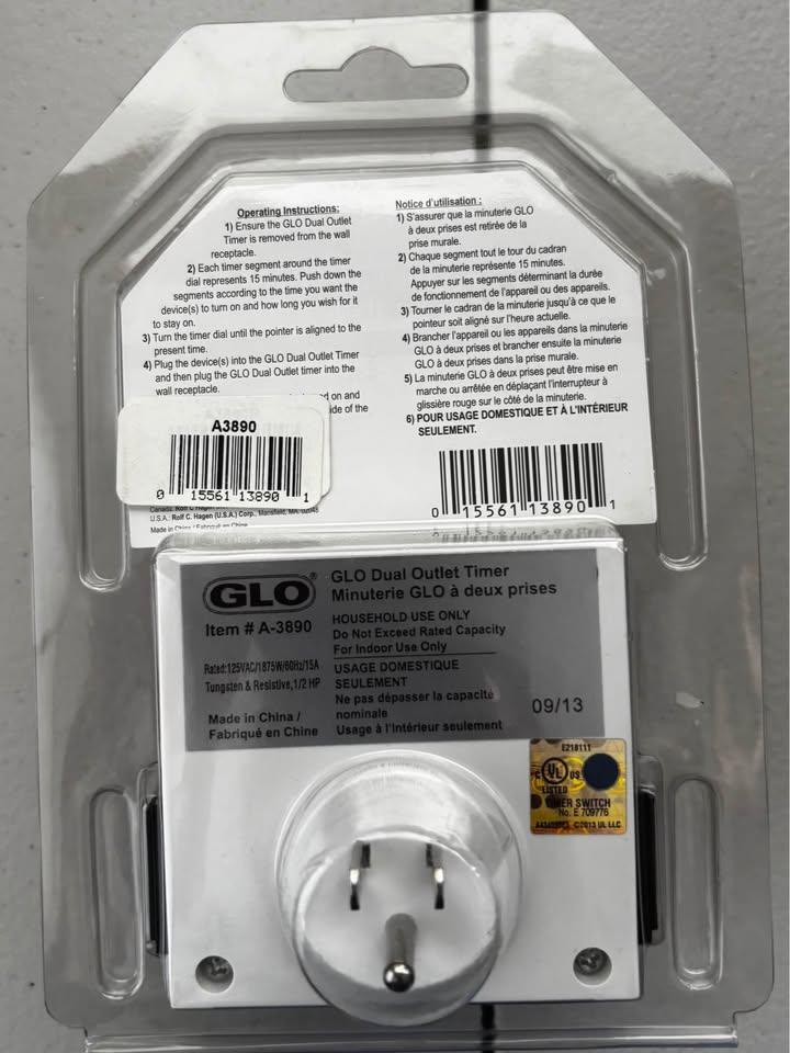 Glo Duo Outlet Aquarium Timer