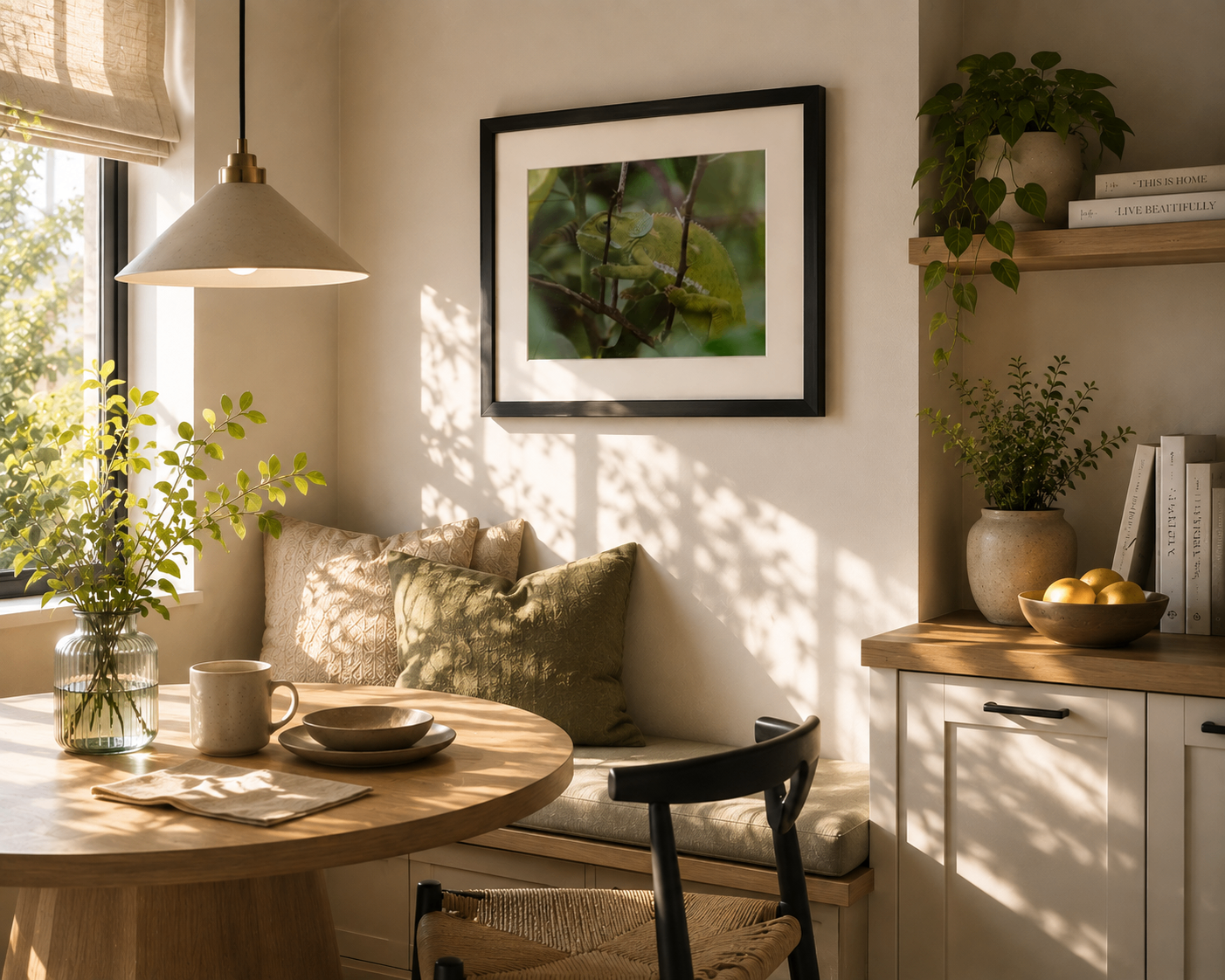 Like New Framed Chameleon Wall Art Print