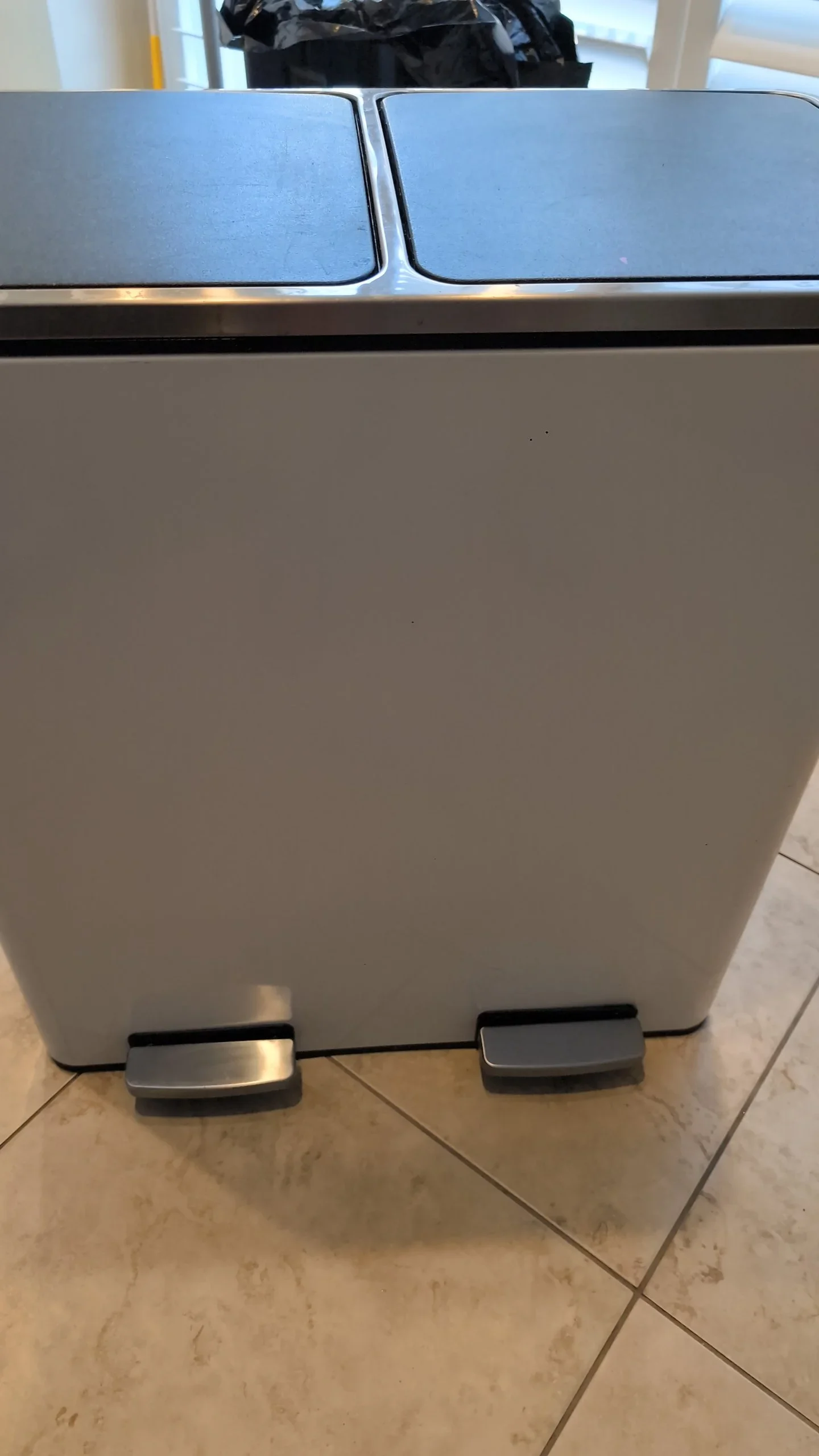 Dual Compartment Step Recycling Trash Can - photo 2