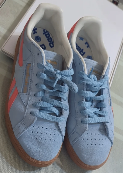 Reebok Light Blue and Orange Casual Sneakers