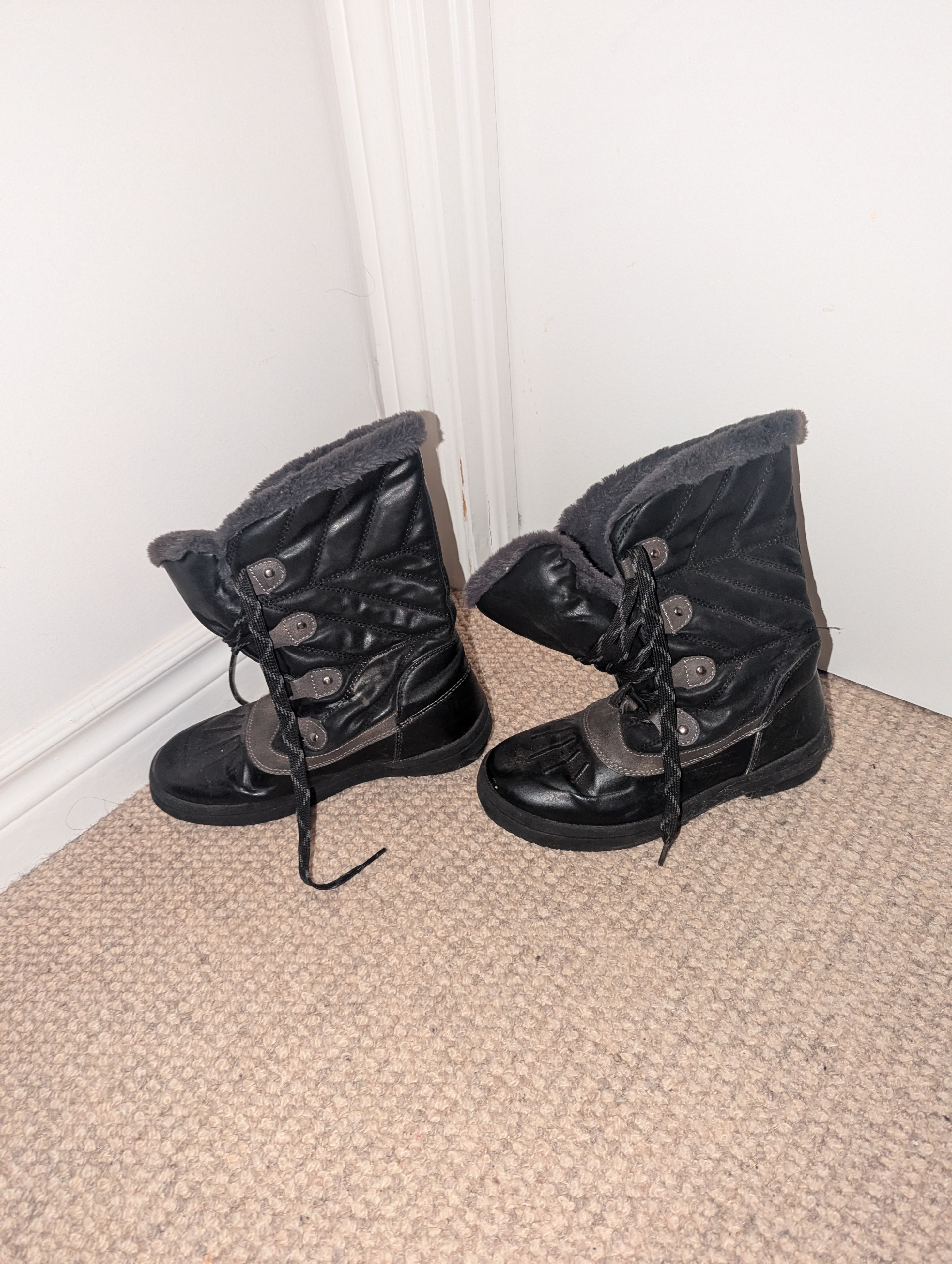 Black Winter Boots US Size 6