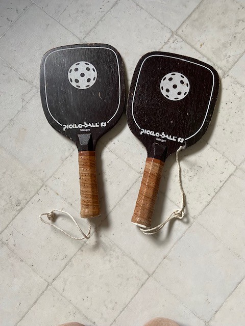 Vintage 1970s Pickle-Ball Inc. Wooden paddles