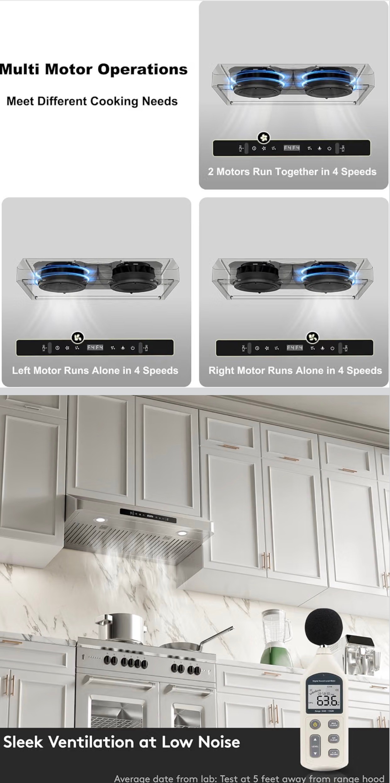NEW: Range Hood Stainless Steel 30" Touch Control Top/Rear Vents - photo 3