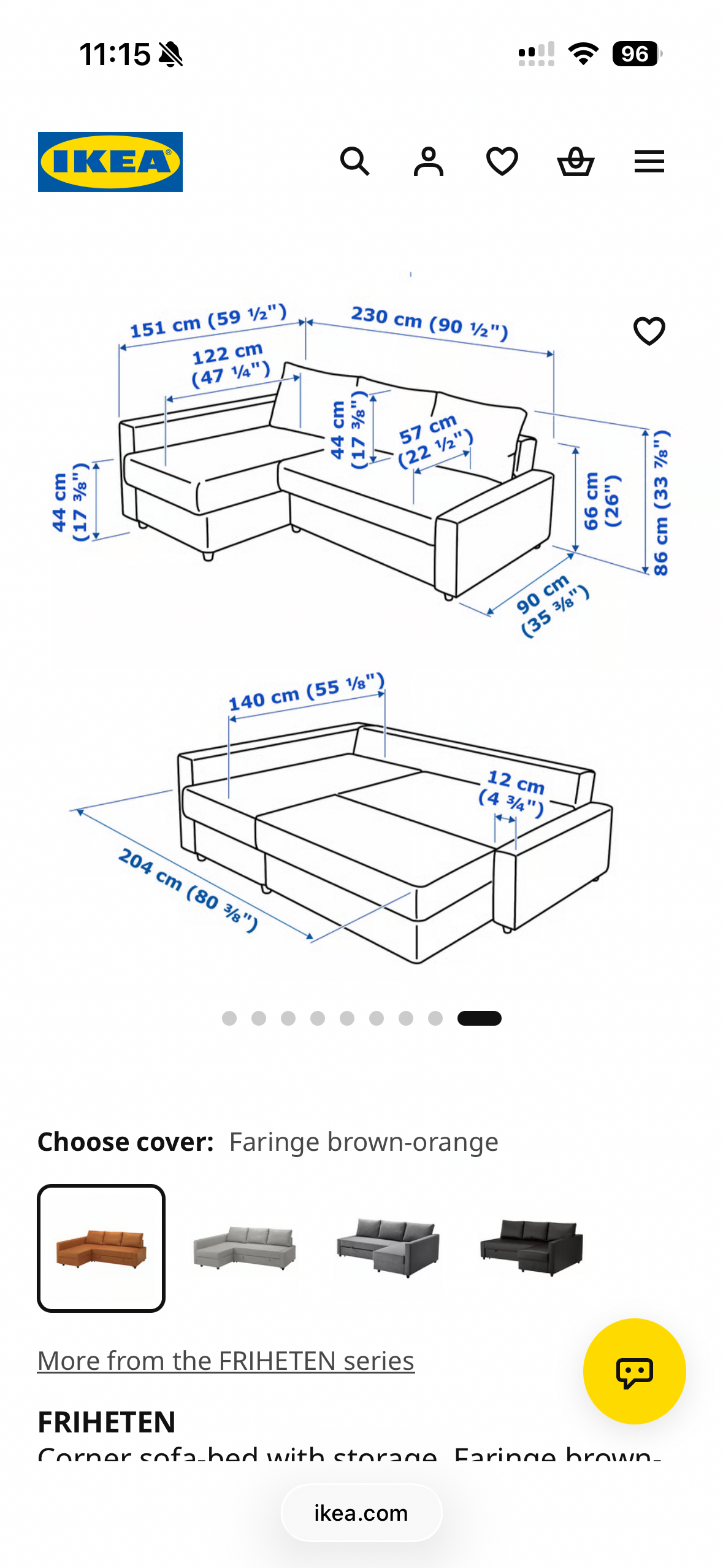 IKEA Sofa Bed Friheten - photo 5