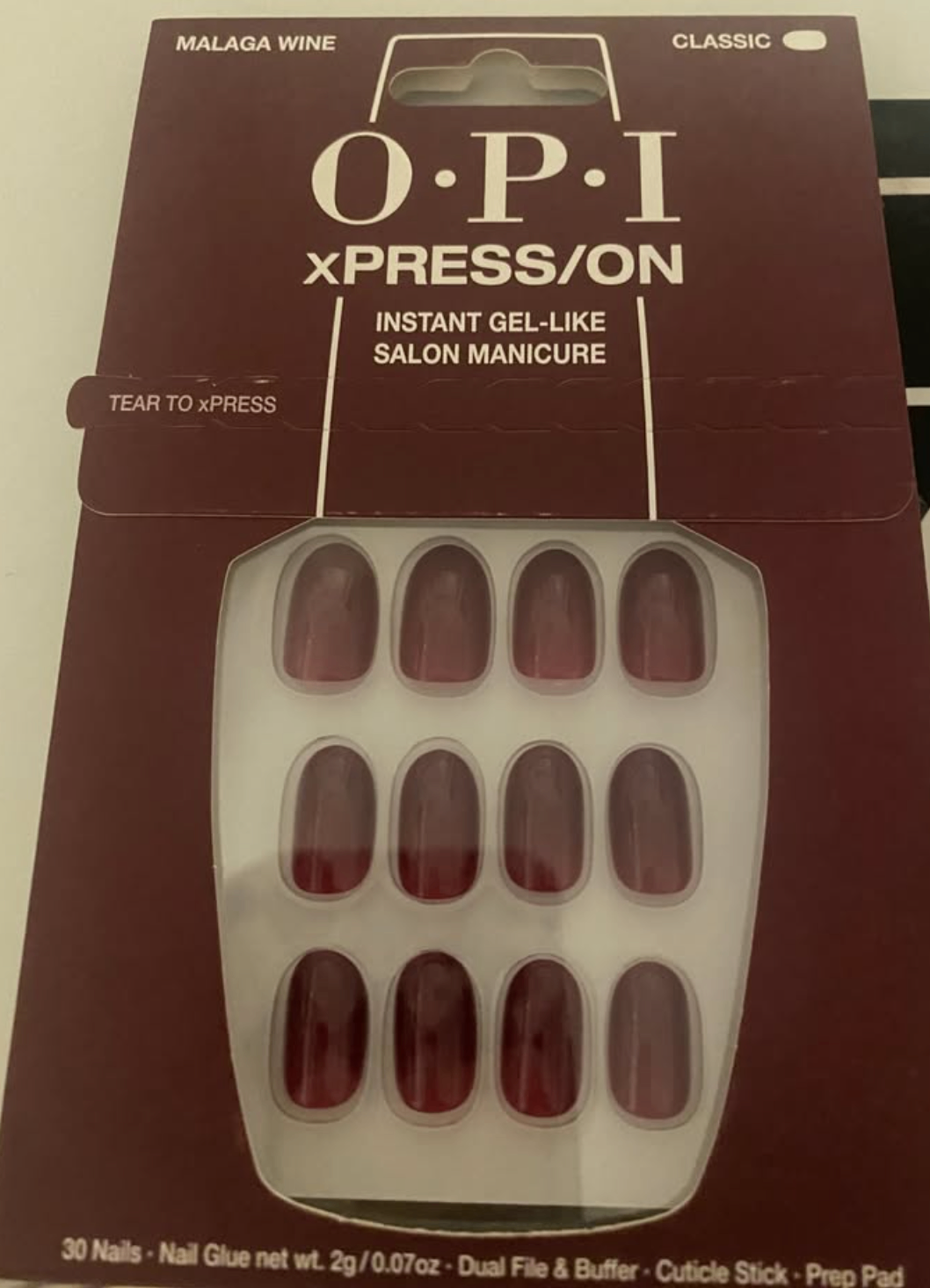 OPI xPRESS/ON Press on Nails -RED
