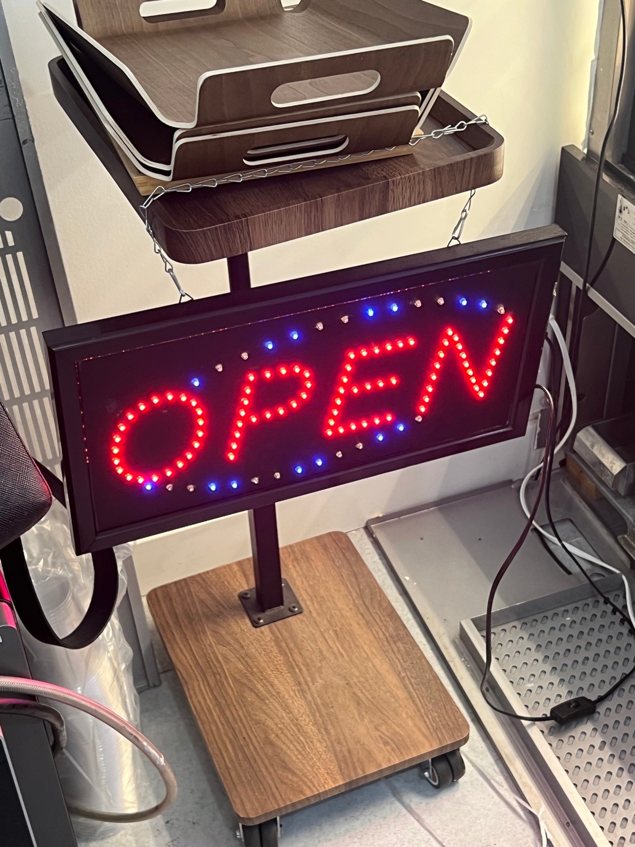 LED OPEN Sign - Red & Blue, Works Great - photo 2