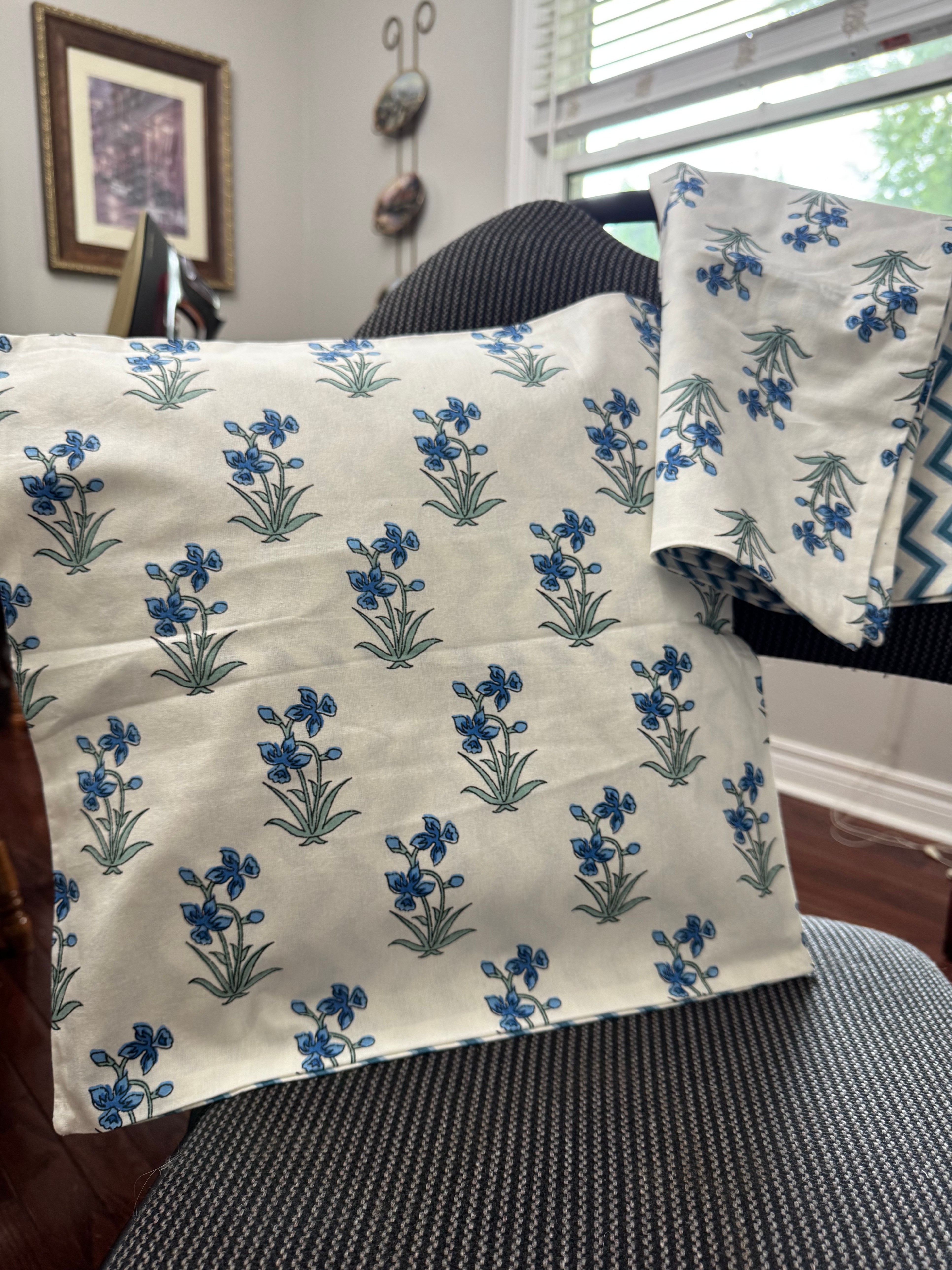 Set of 5 • New Cotton Reversible Cushion Covers • Steal Deal - photo 2