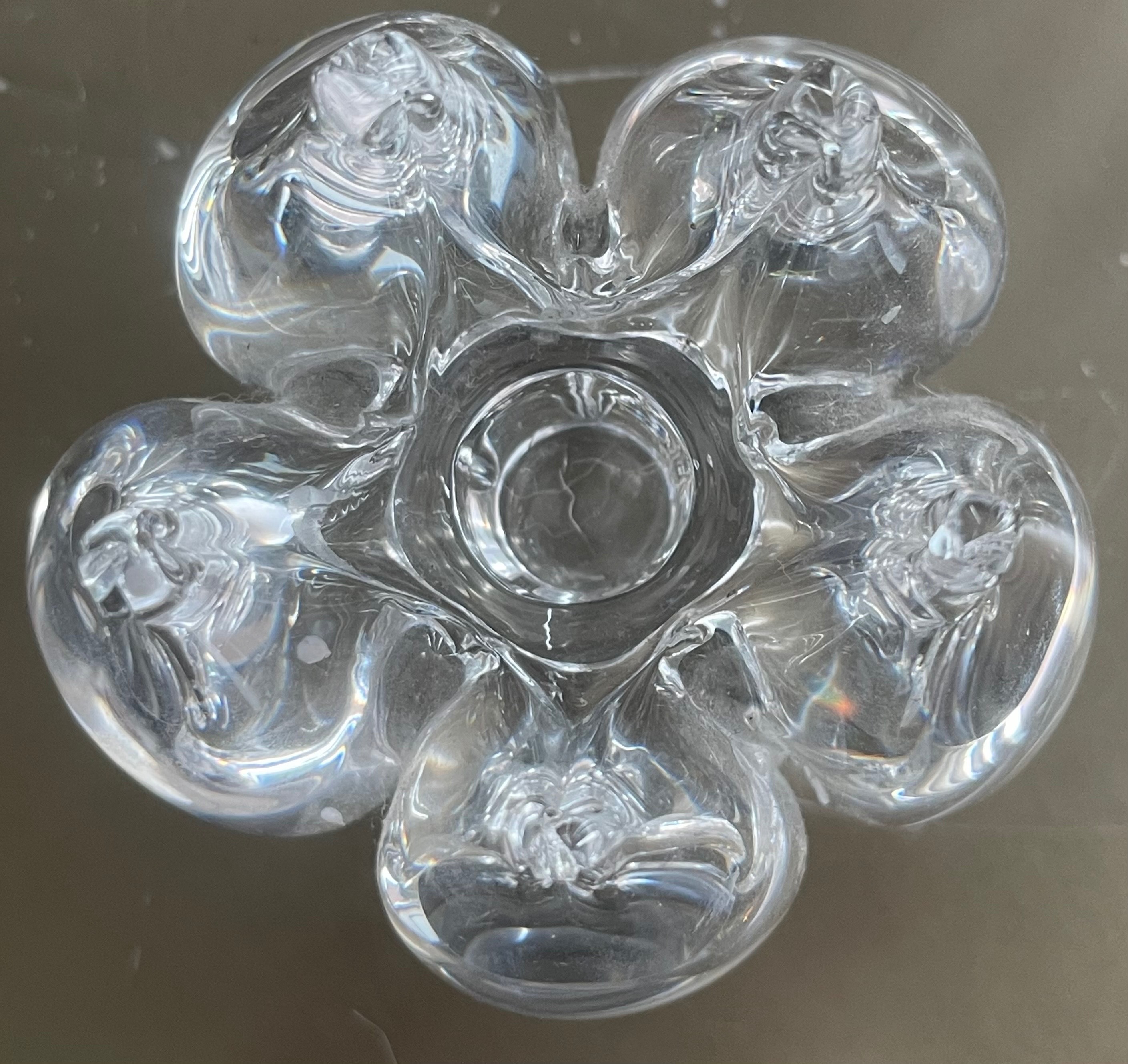Signed Kosta Swedish Crystal Tulip Candle Holder - photo 3