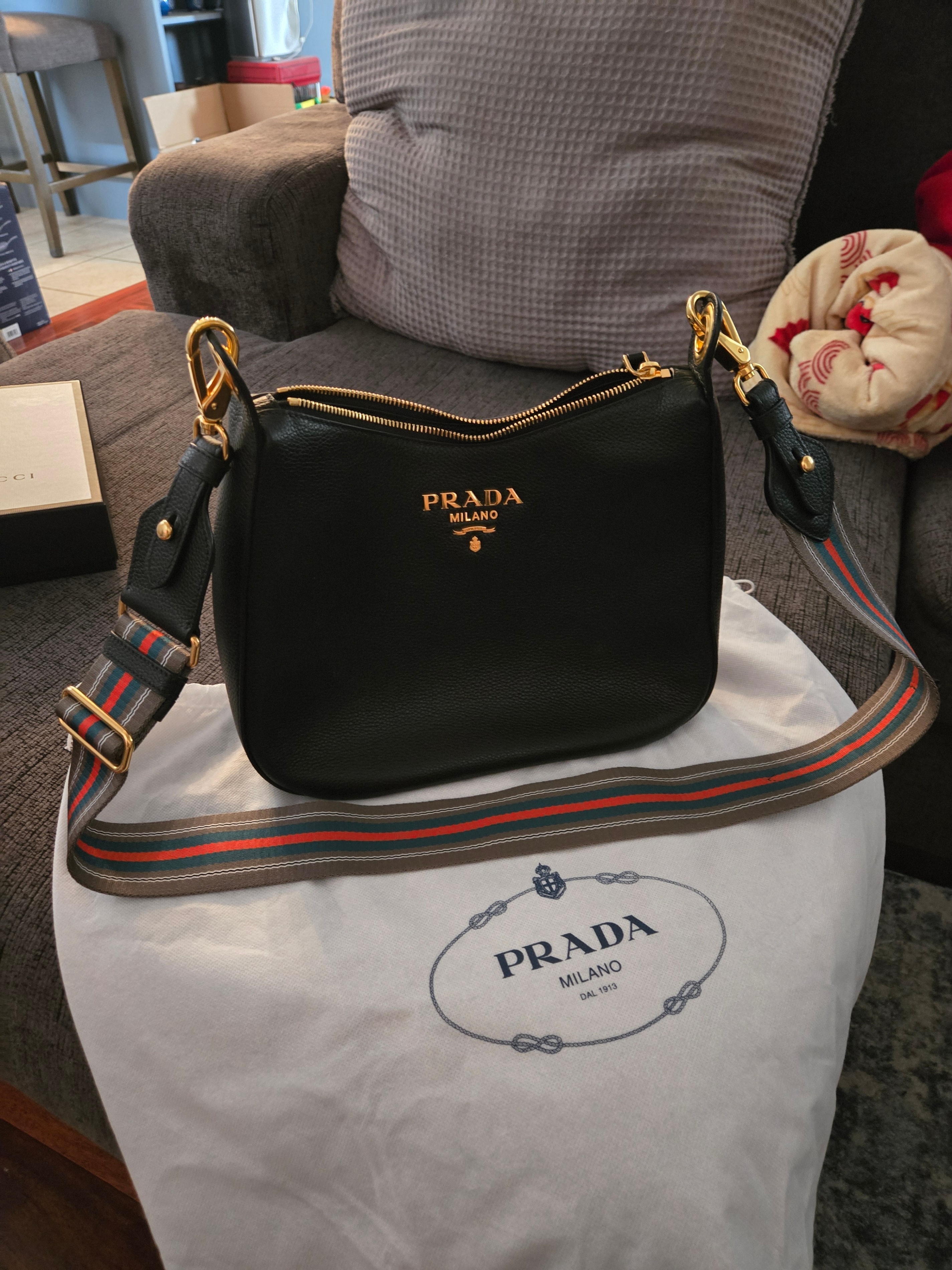 Prada Vitello | Black Phenix Leather