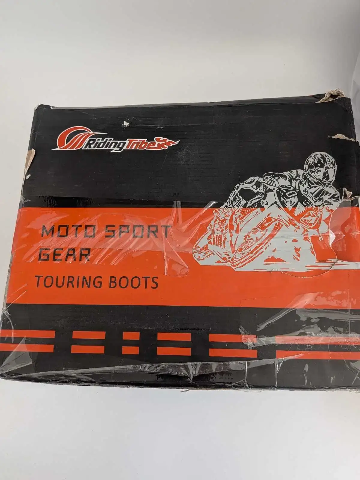 Riding Tribe Motorcycle Touring Boots - White Size 9 - photo 3