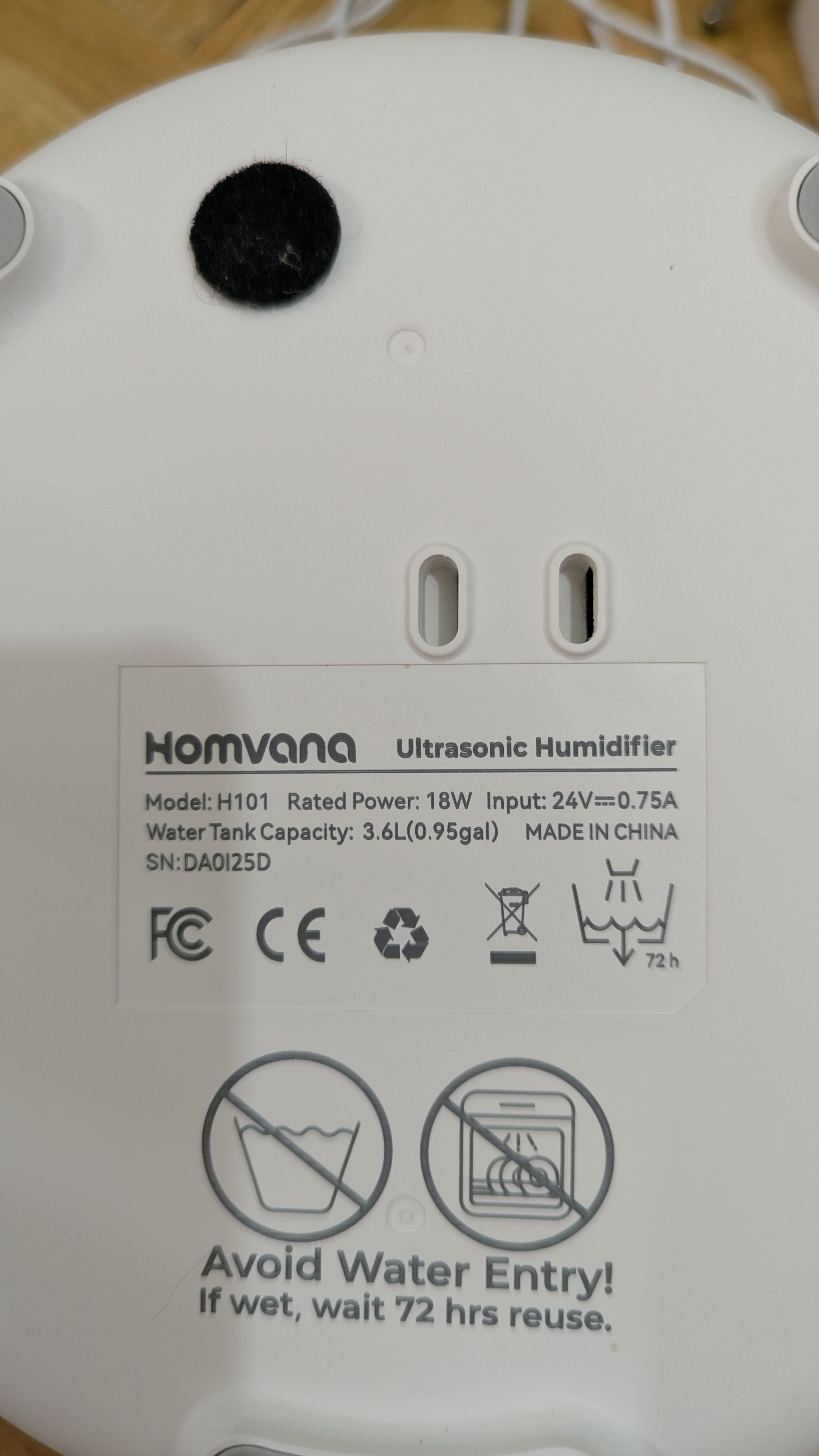 Homvana Humidifiers for Bedroom Home, 3.6 L Cool Mist Top-Fill - photo 3