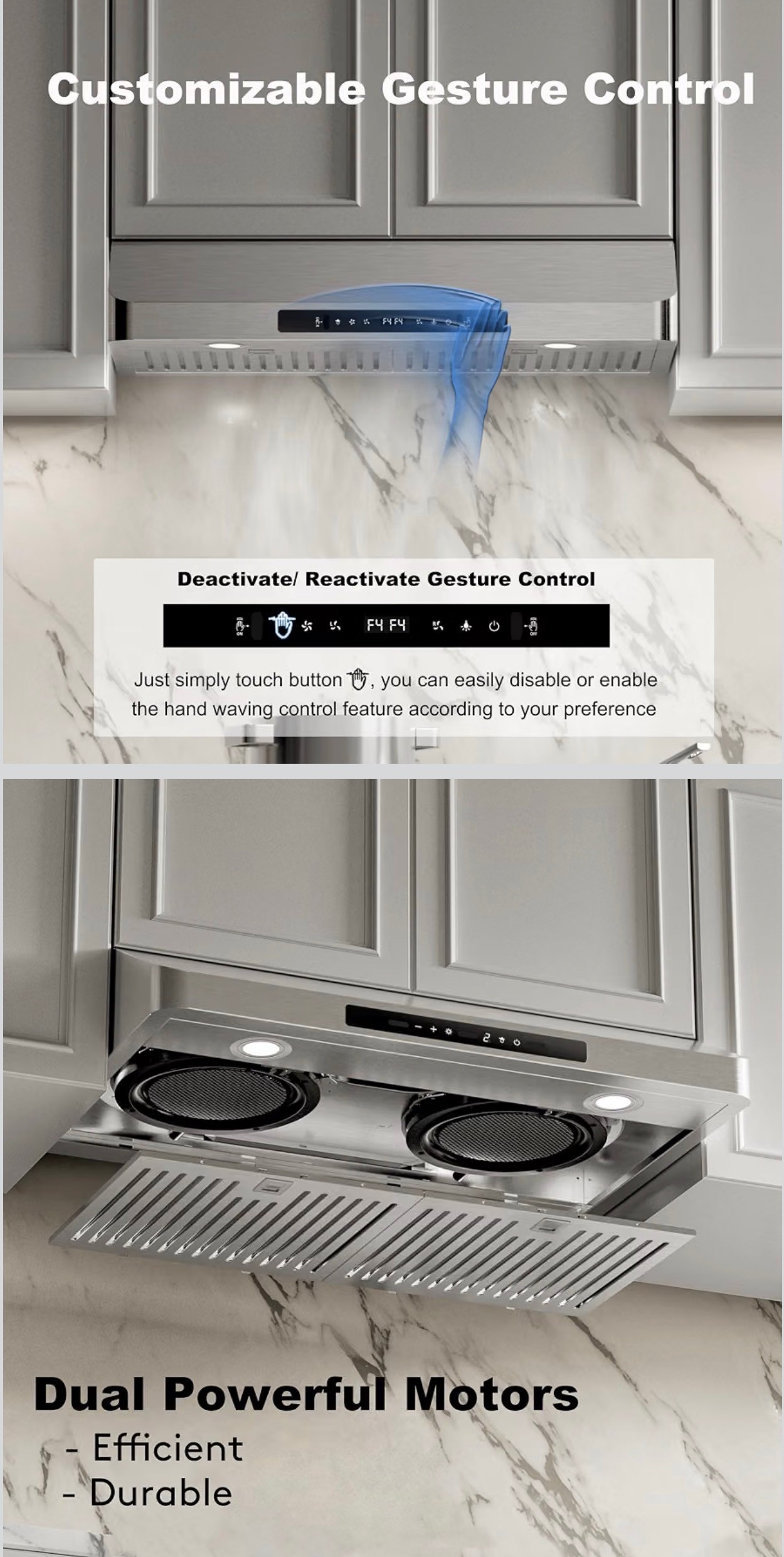 NEW: Range Hood Stainless Steel 30" Touch Control Top/Rear Vents - photo 4