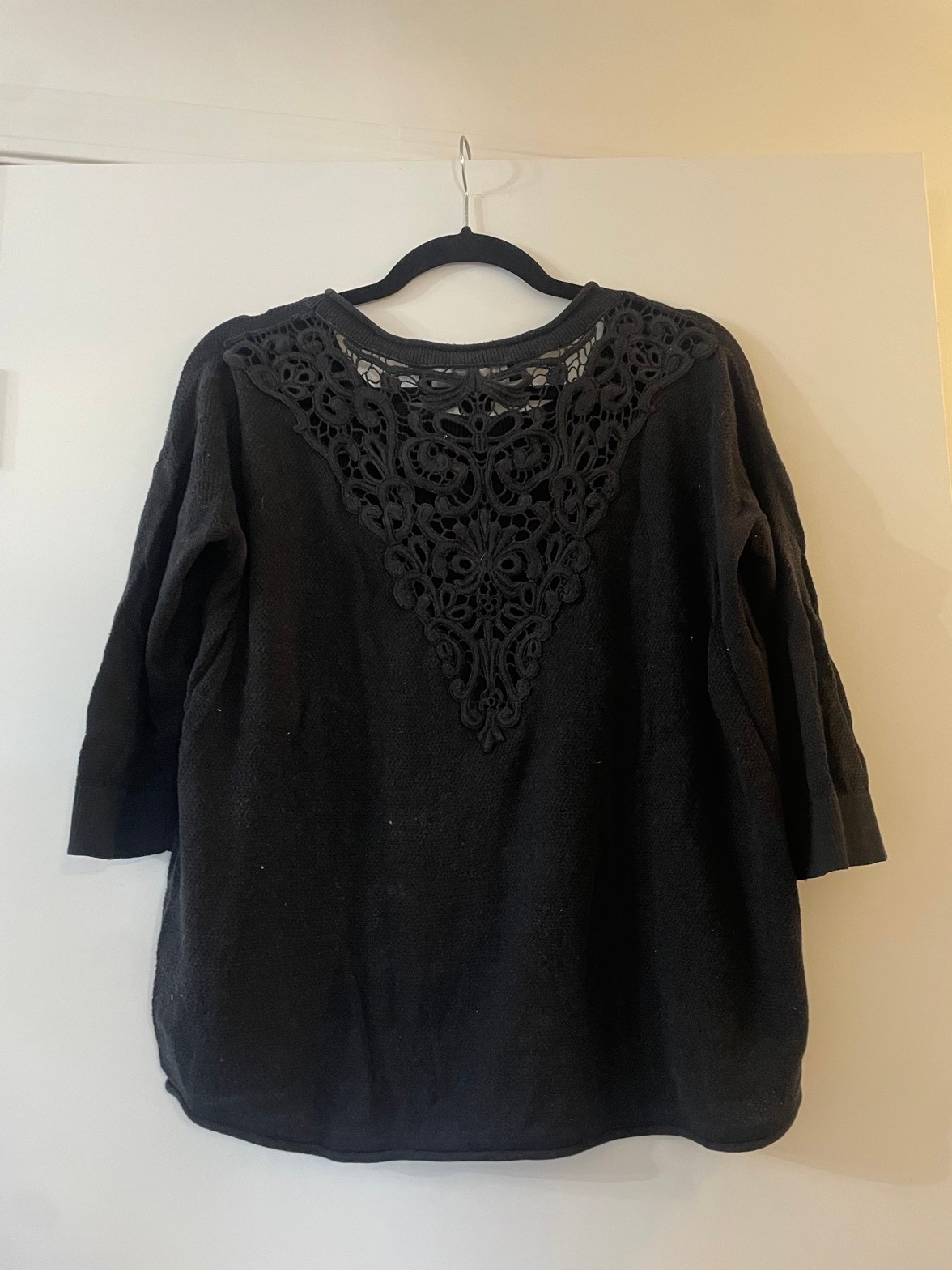 French Connection black lace-back sweater (XS) — The Junction - photo 2