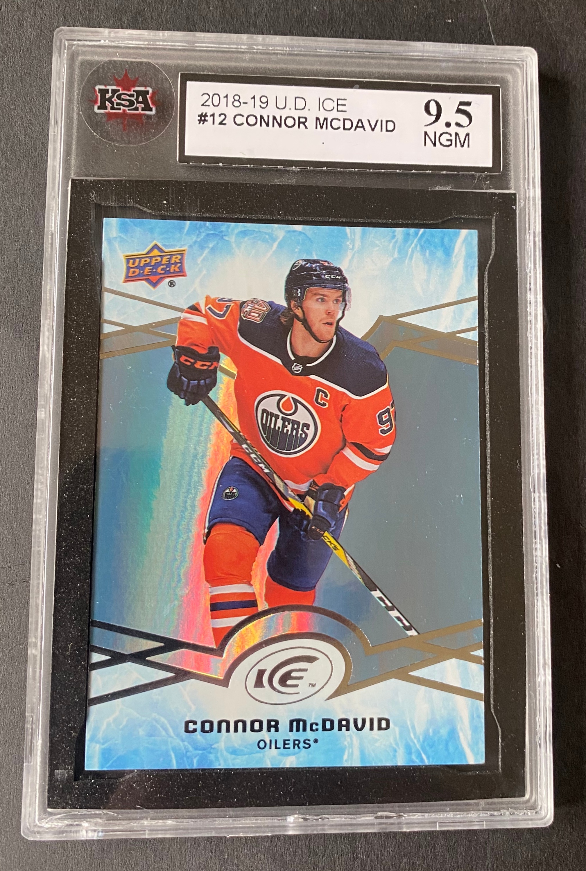 2018 dmonton Oilers Connor Mcdavid ICE #12 KSA 9.5