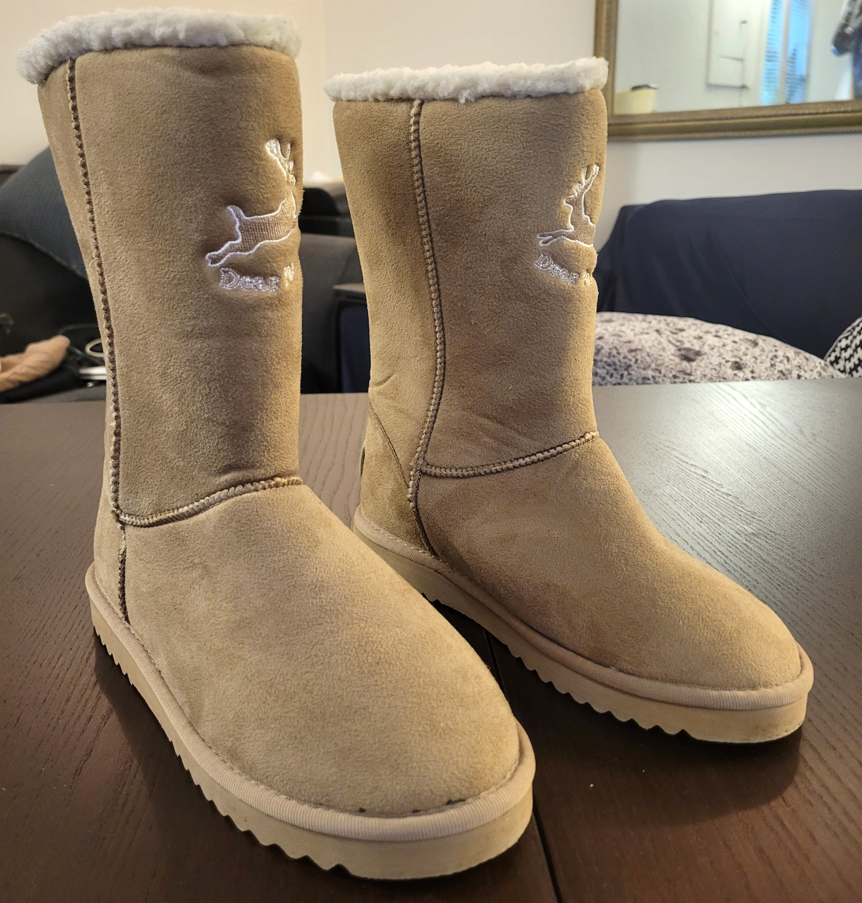 Paidal Tan Shearling Mid-Calf Winter Boots – Women’s 8