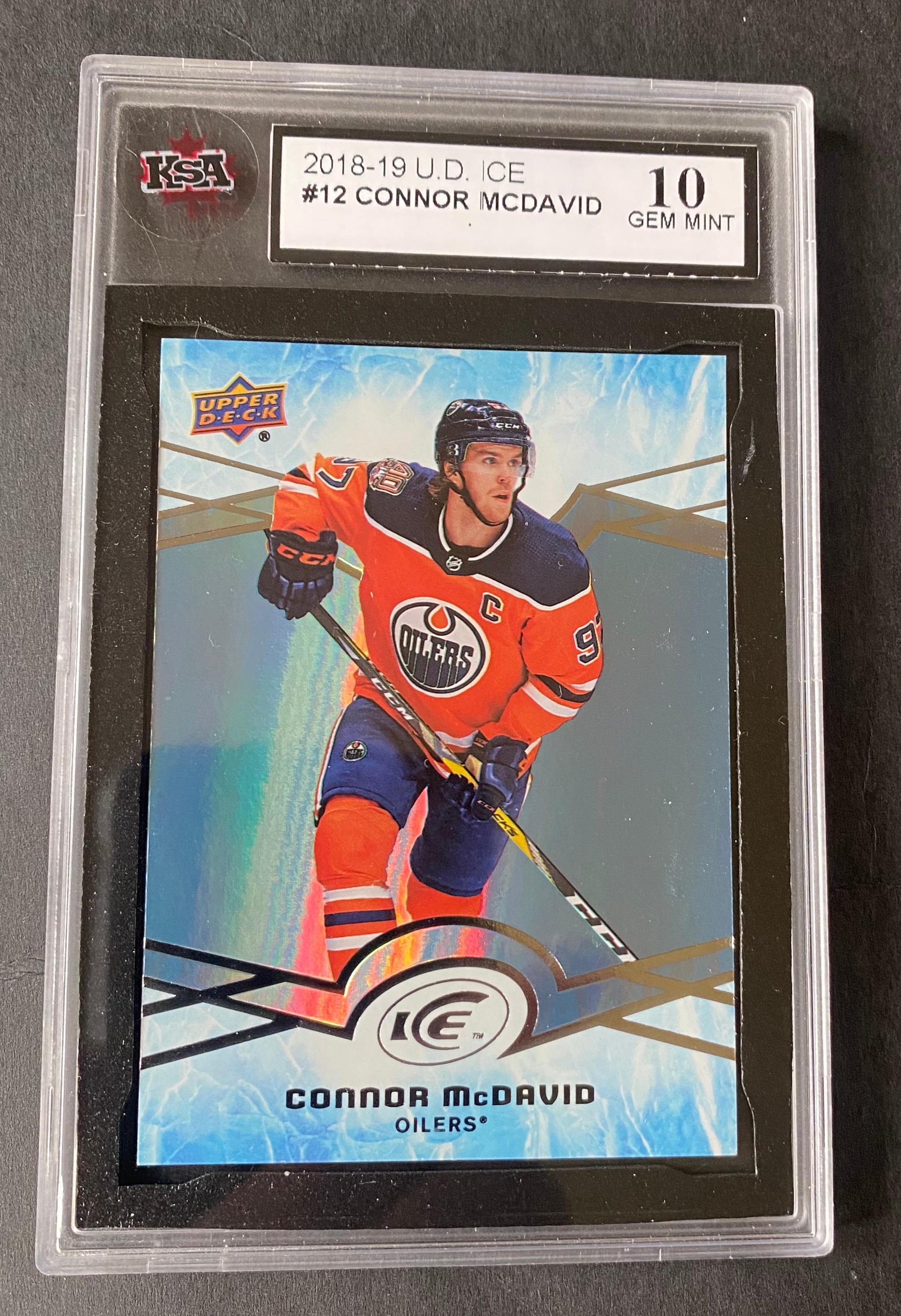 2018 Edmonton Oilers Connor Mcdavid #12 Gem Mint KSA 10