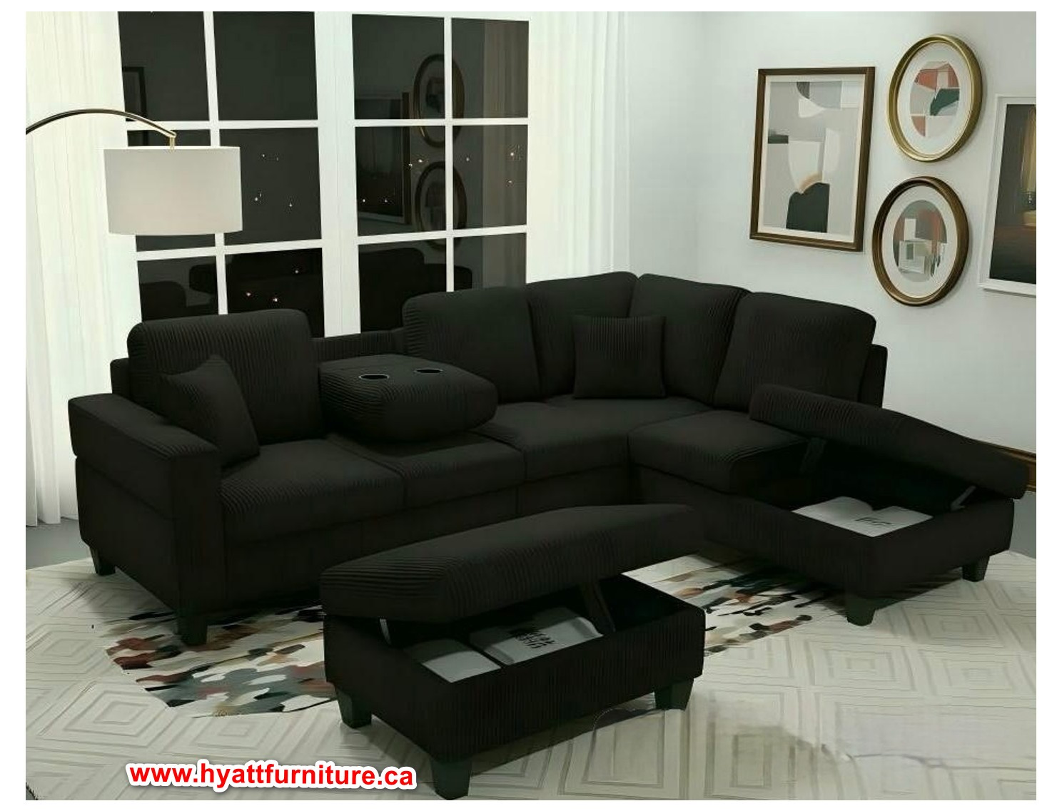 Brand new Corduroy Fabric Sectional only $998 - photo 3