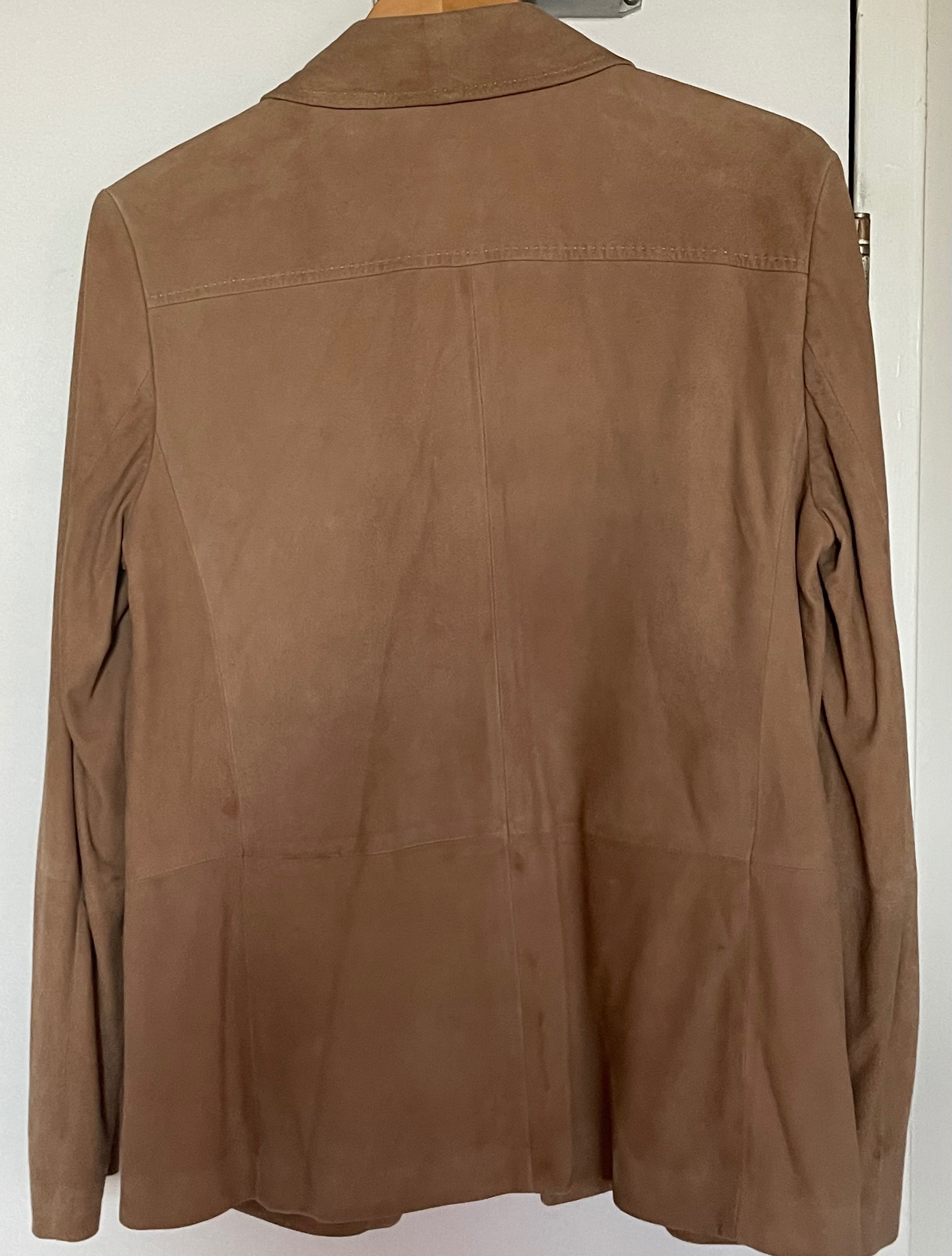 Vintage Max Mara Italian Suede Leather Jacket - Size 12 - photo 3