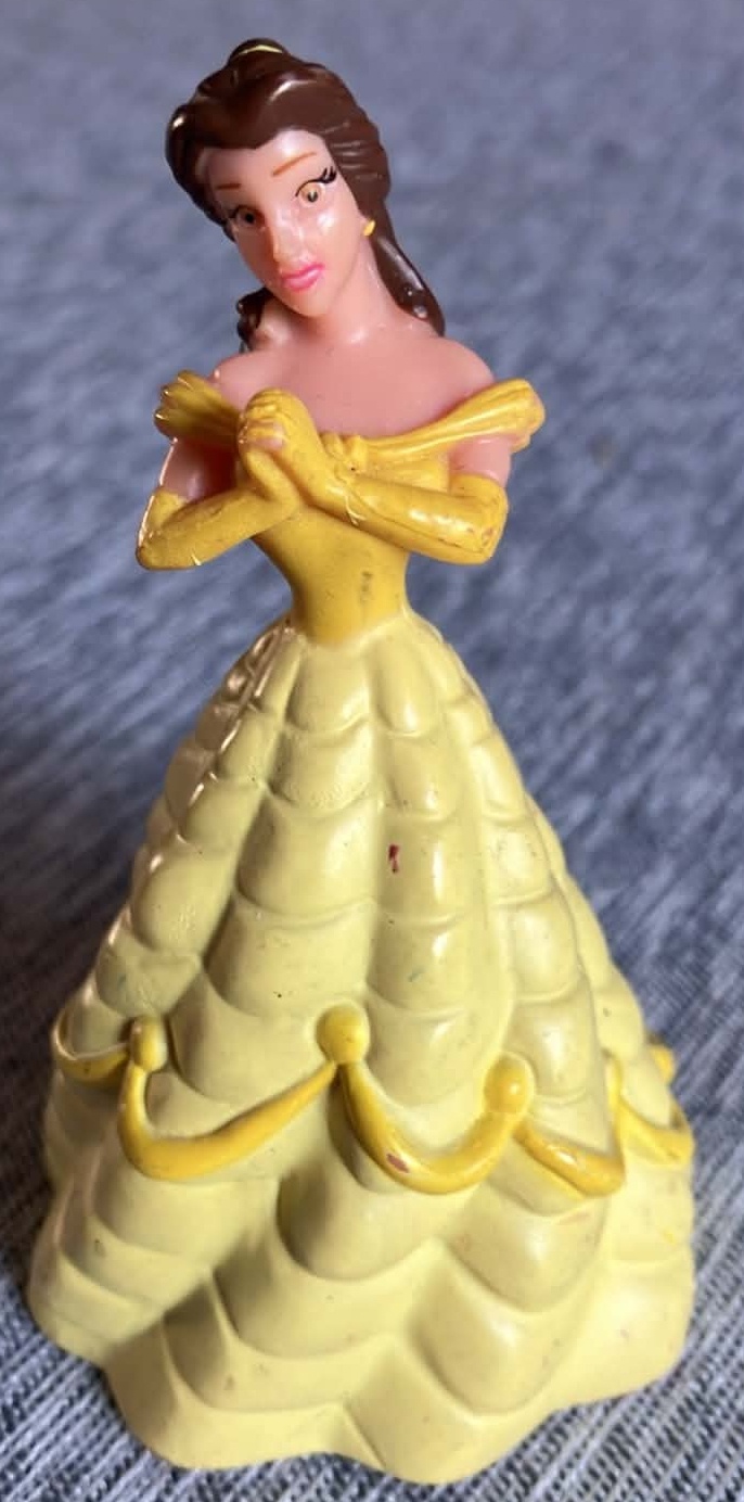 Disney Toy Belle Figure in Yellow Dress - 3 1/2 Inches