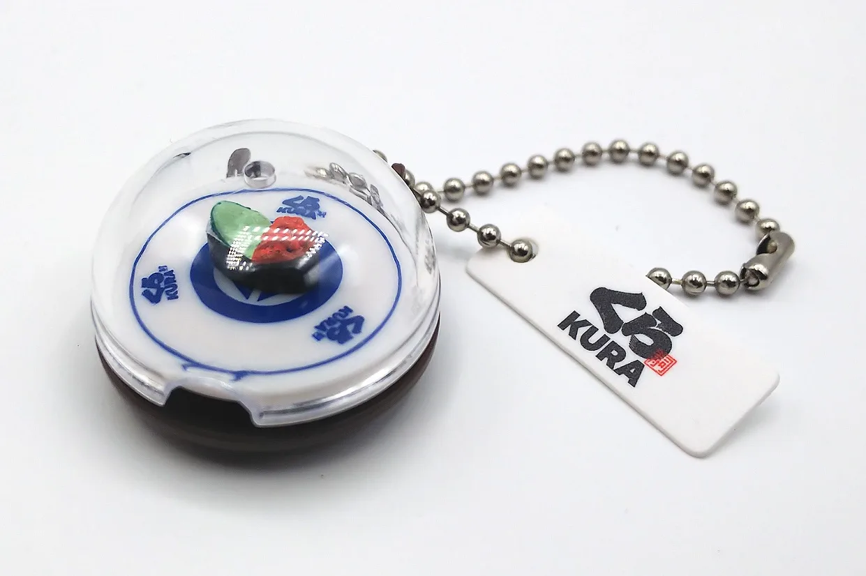 Cucumber Ikura Salmon Roe Kura Sushi Keychain Charm