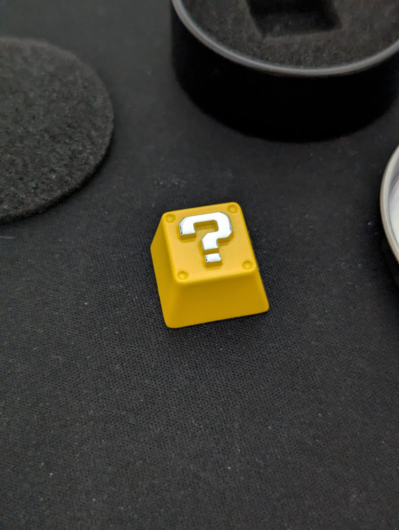 Mario Question Block Metal Keycap - Cherry MX/R4