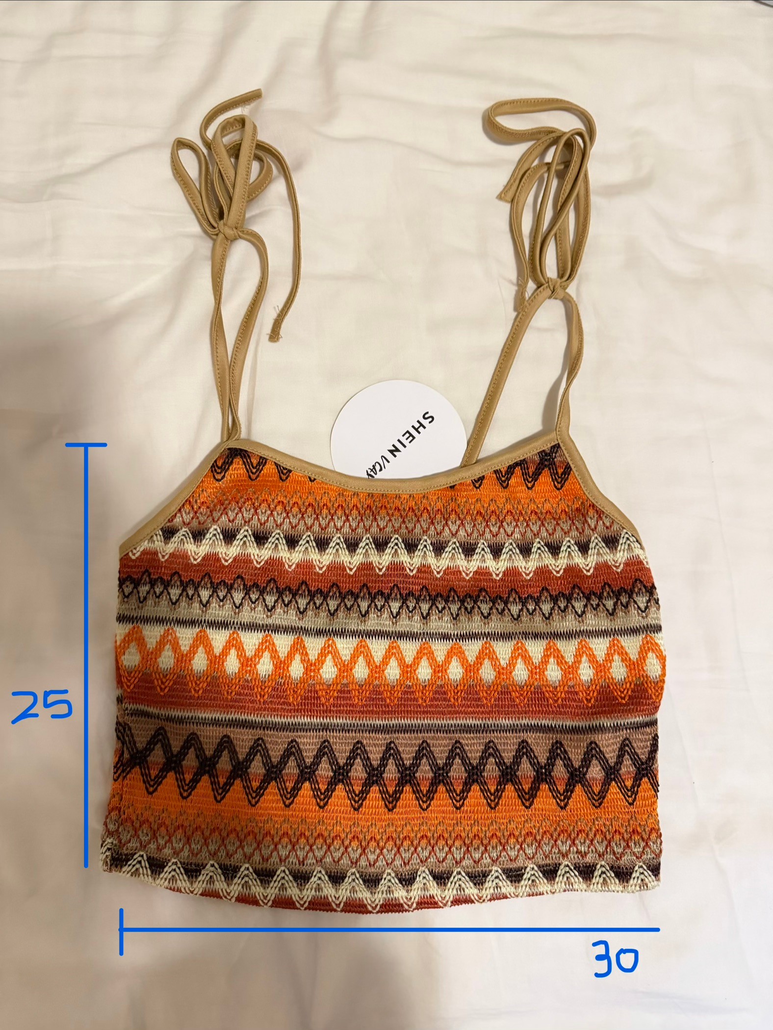 SHEIN Boho Knit Crop Top