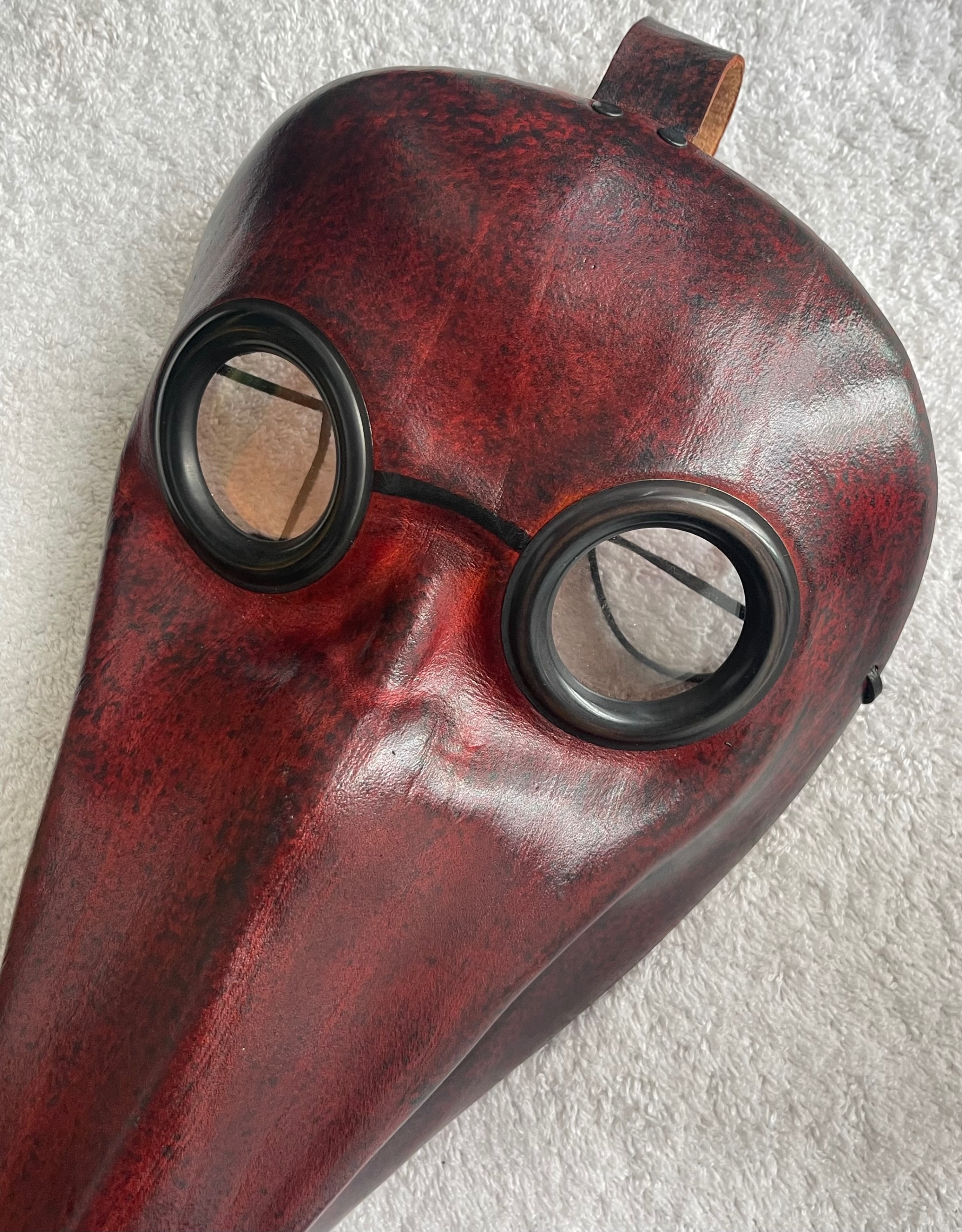 Real Leather Plague Doctor Mask - Halloween Costume - photo 2