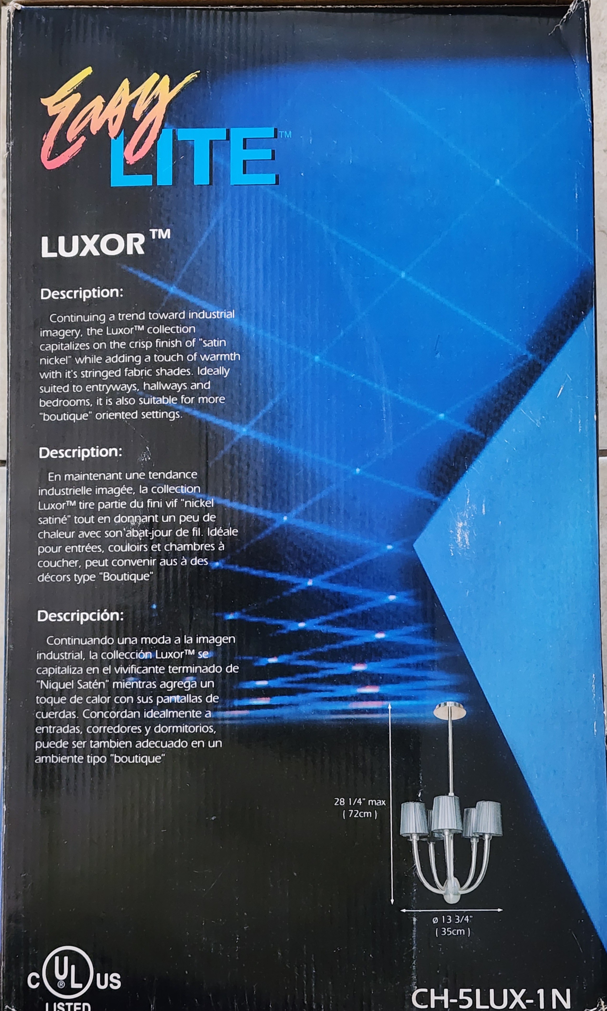 Easy Lite Luxor 5 Light Chandelier - photo 2