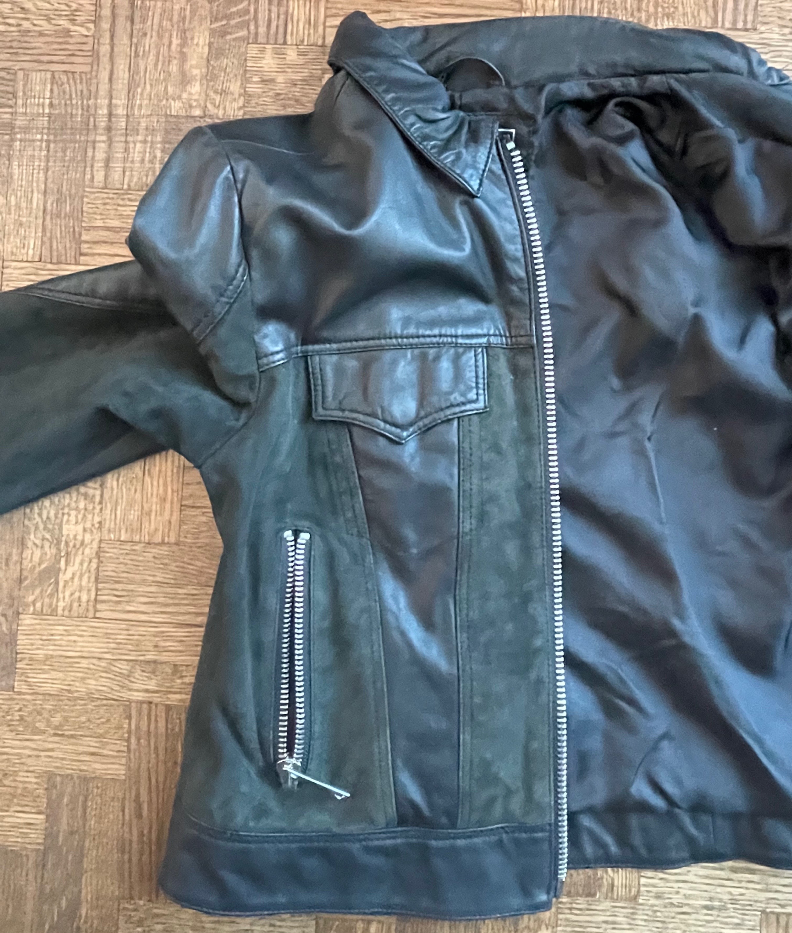 Vintage DIESEL Sheepskin & Suede Leather Jacket (S) - photo 4