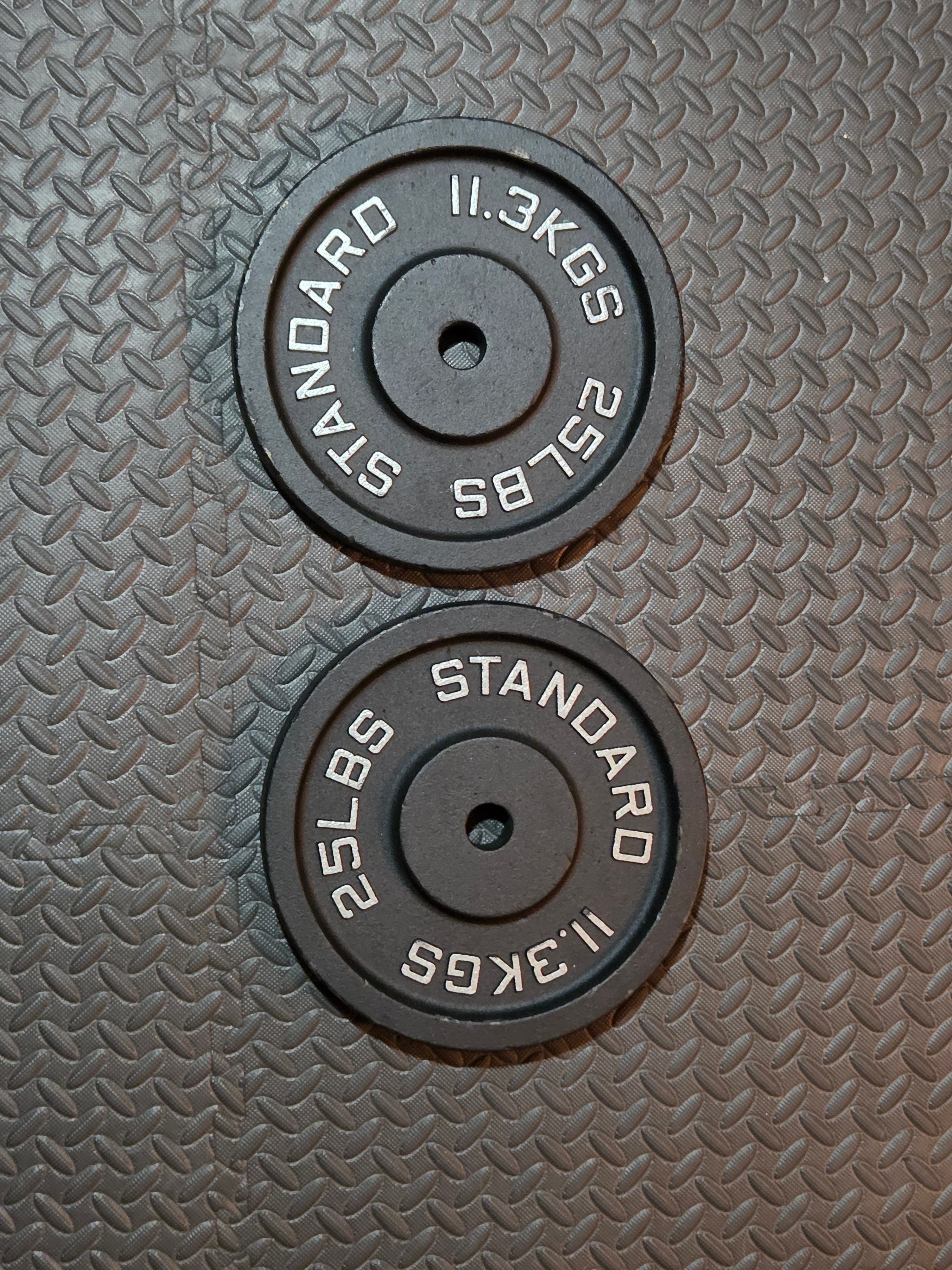 2 x 25 lb Weight Plates 1"