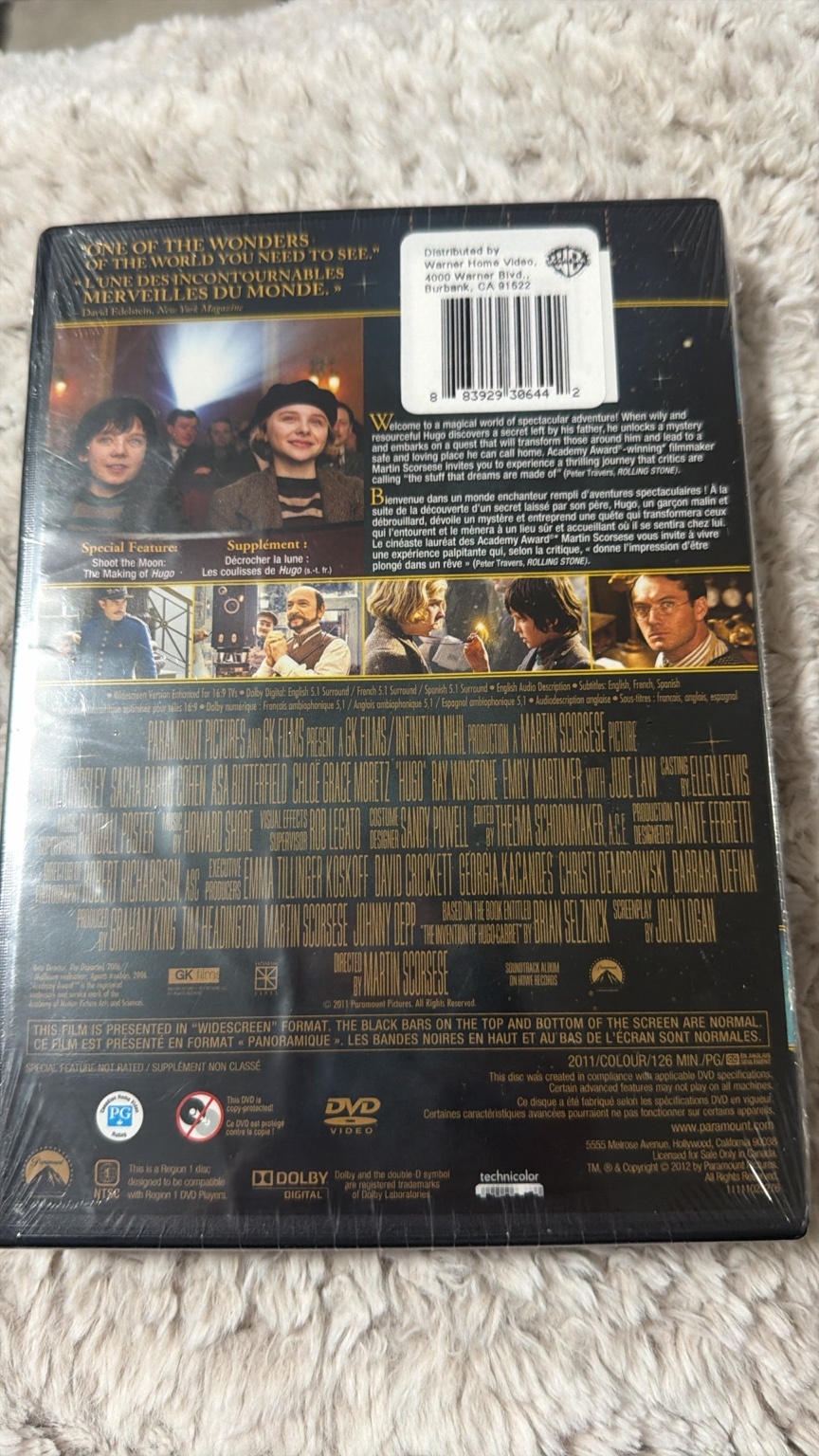Hugo DVD (2011) – BRAND NEW & FACTORY SEALED - photo 2