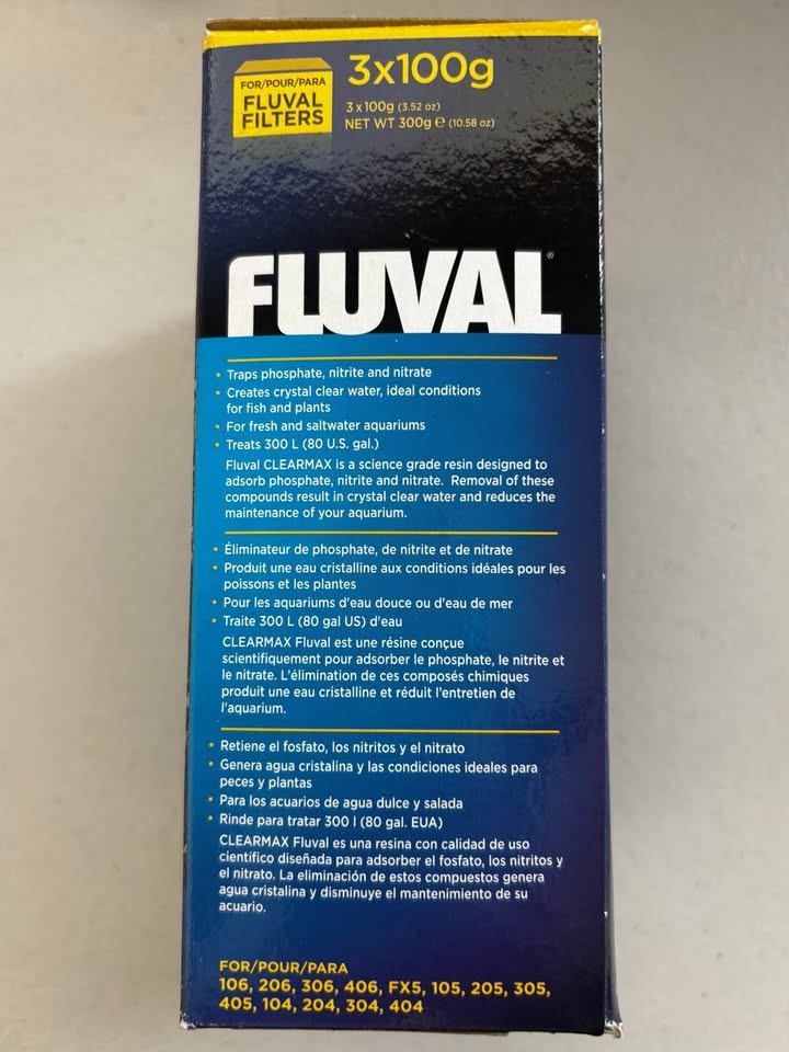 Fluval ClearMax Phosphate Remover Resin 3x100g Bags - photo 2