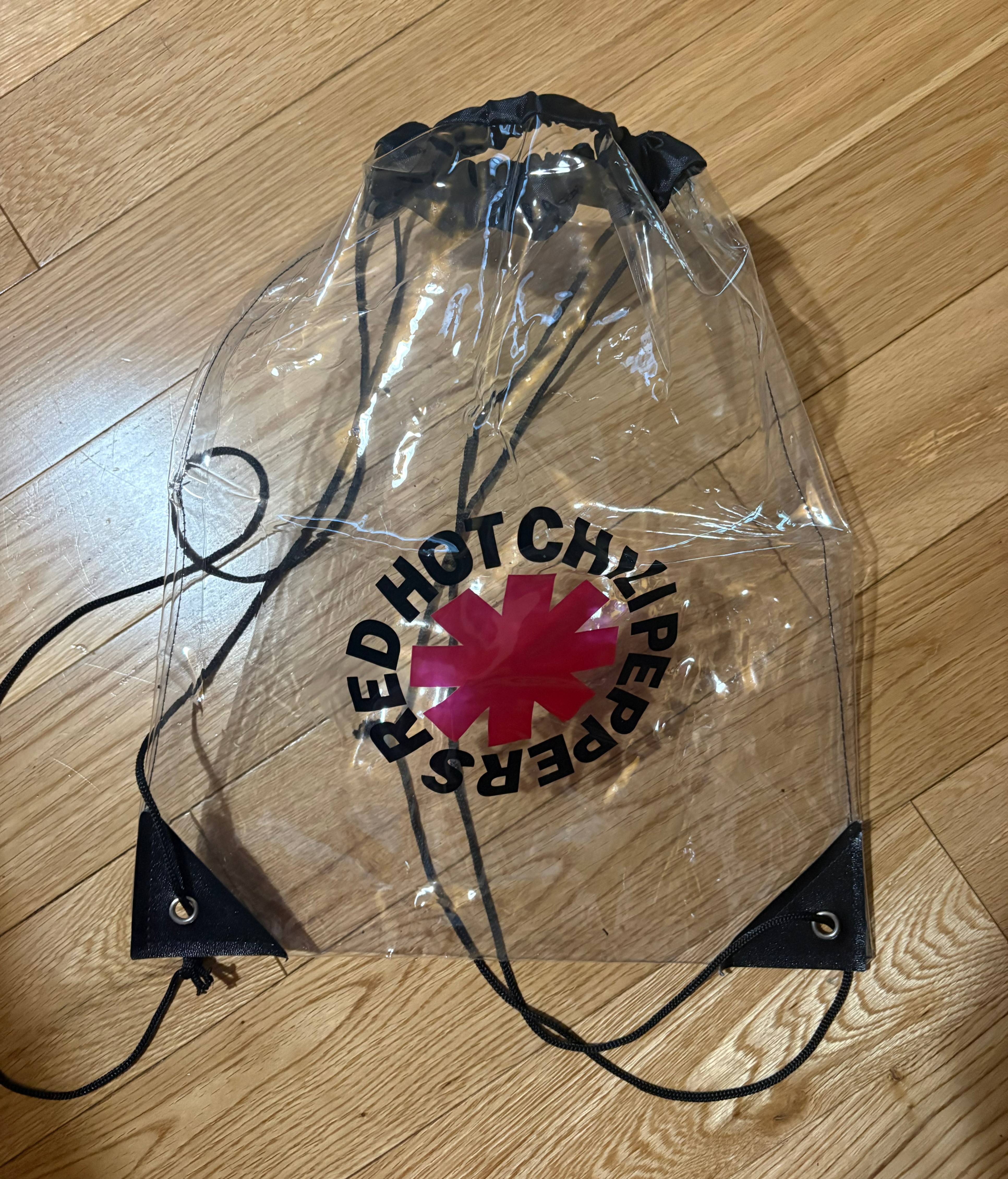 Red Hot Chili Peppers logo clear plastic cinch bag sackpack - photo 2