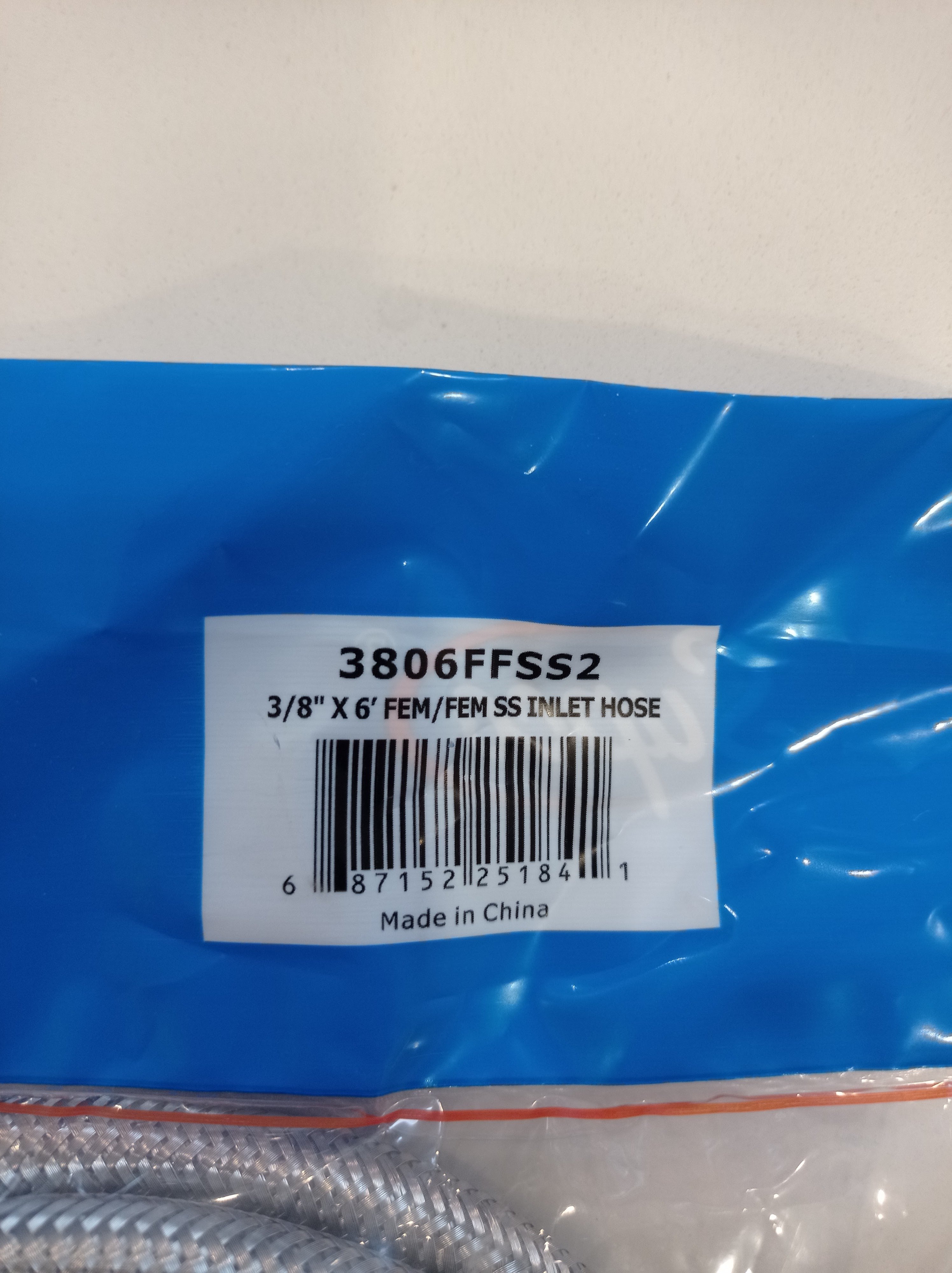 New Supco Stainless Steel Washer Inlet Hoses 2pc (6ft each) - photo 4