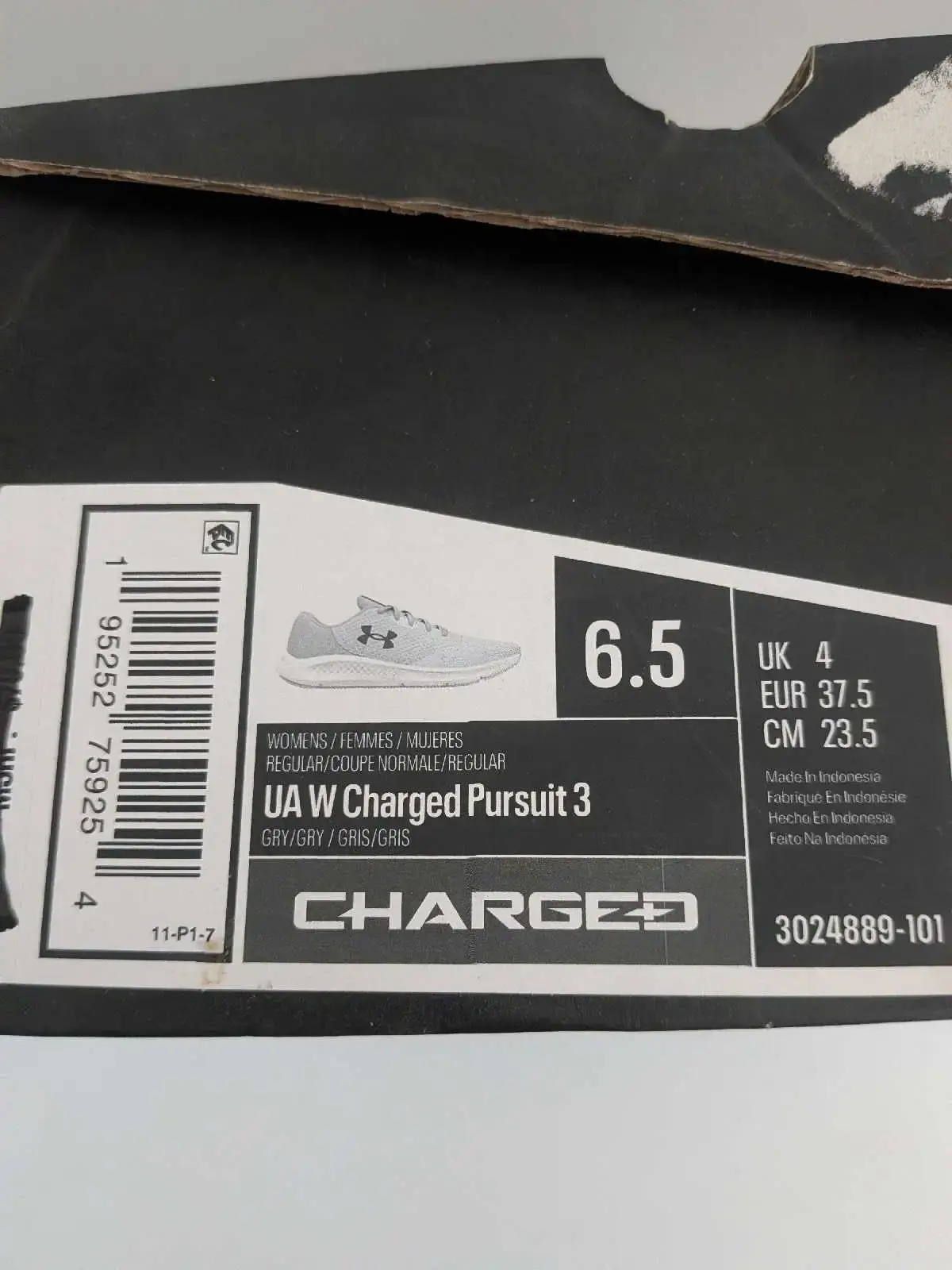 Under Armour Charged Pursuit 3 Sneakers Size 6.5 - photo 5