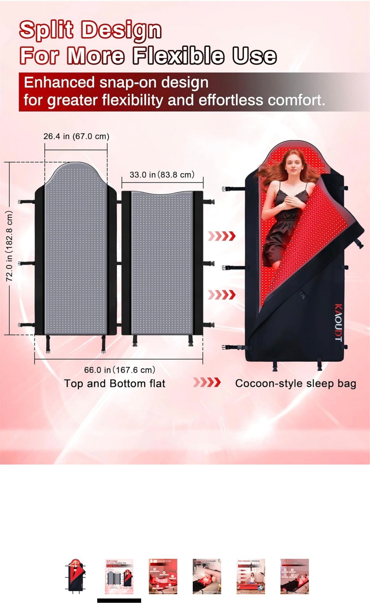 Red Light Mat Full Body Home Light Device 2600 LEDs 660nm&850nm - photo 2