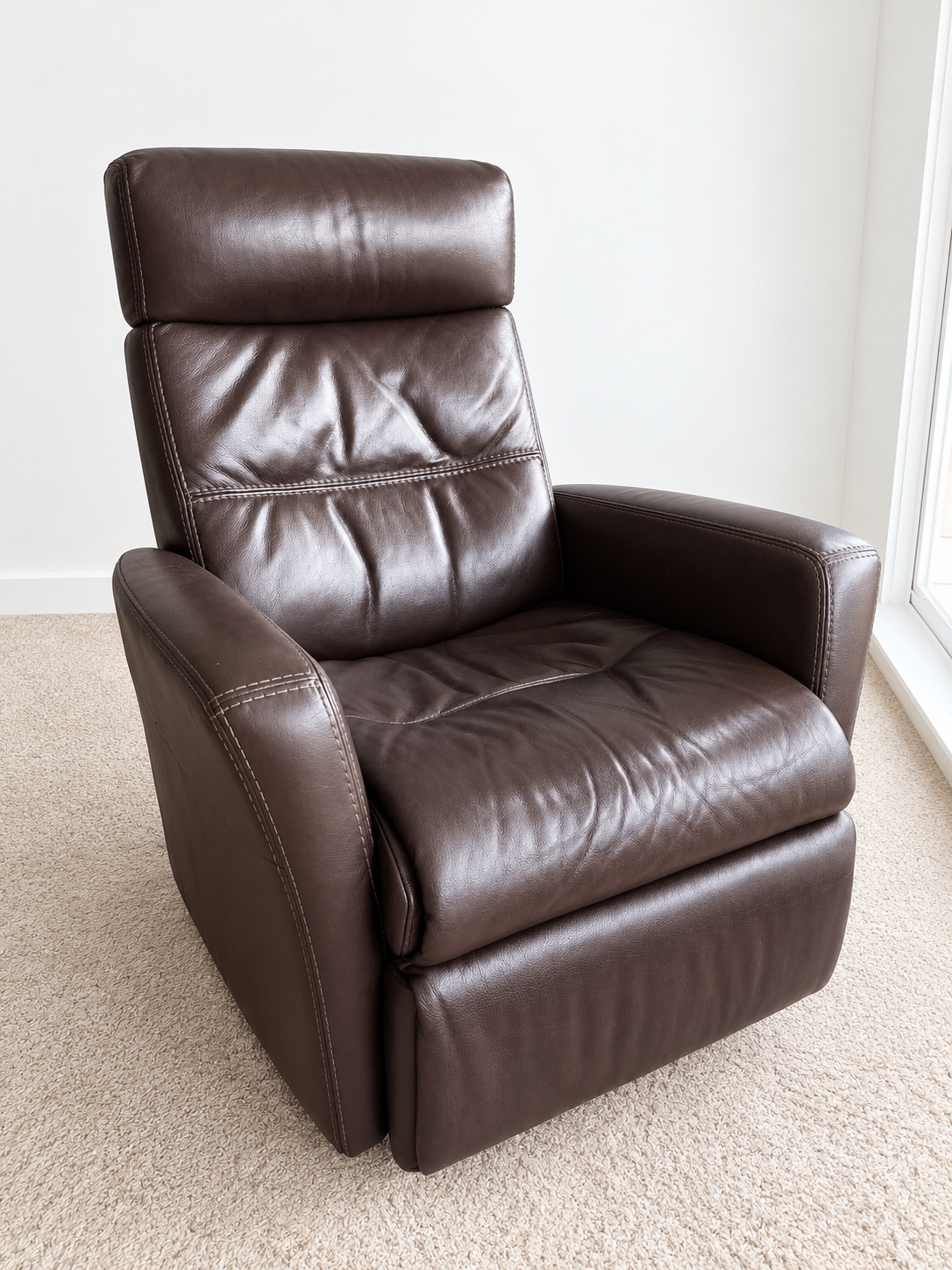 Dark Brown Leather Recliner