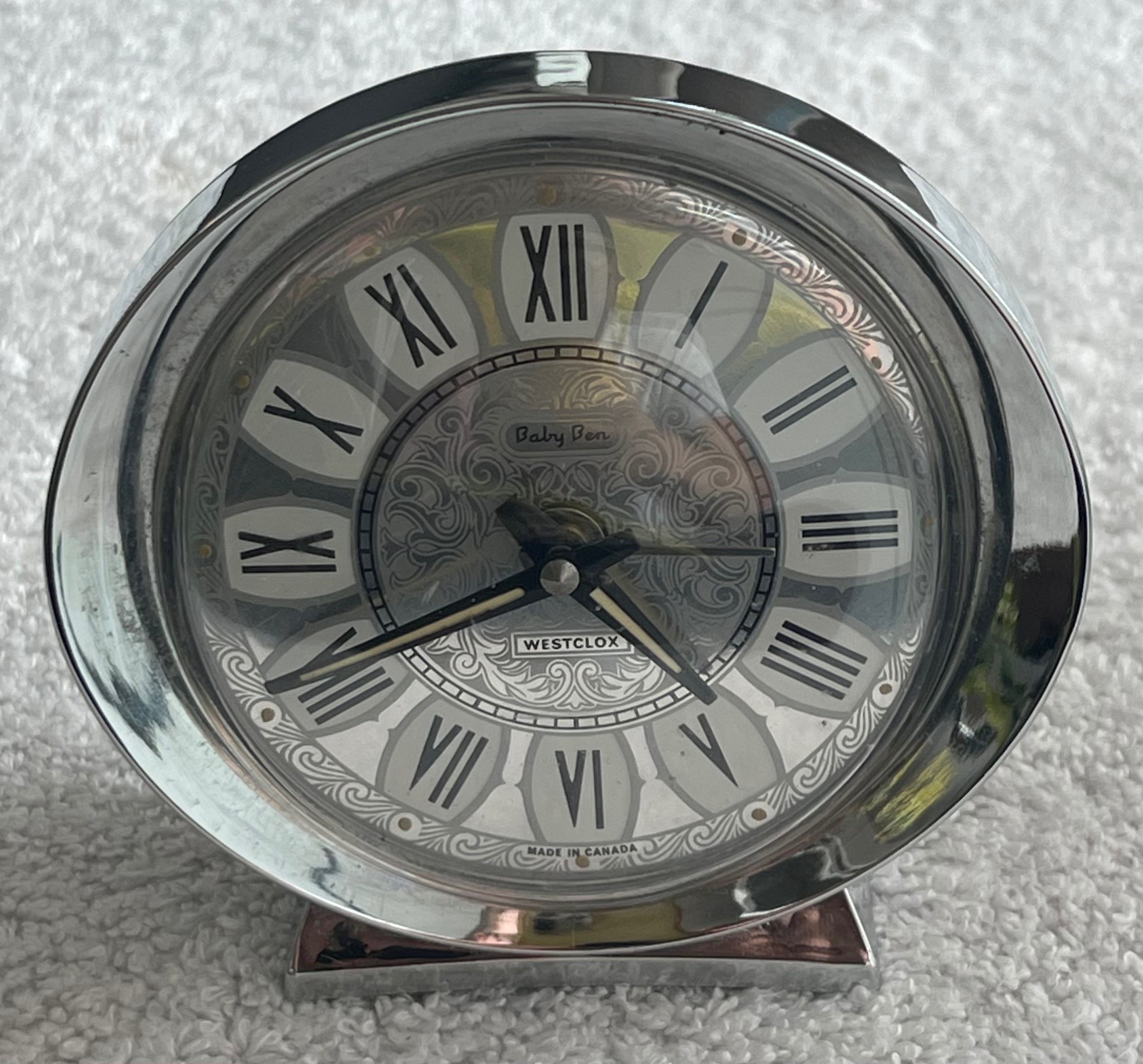 Vintage C. 1970s Canadian Westclox Baby Ben Wind-Up Clock Works - photo 2