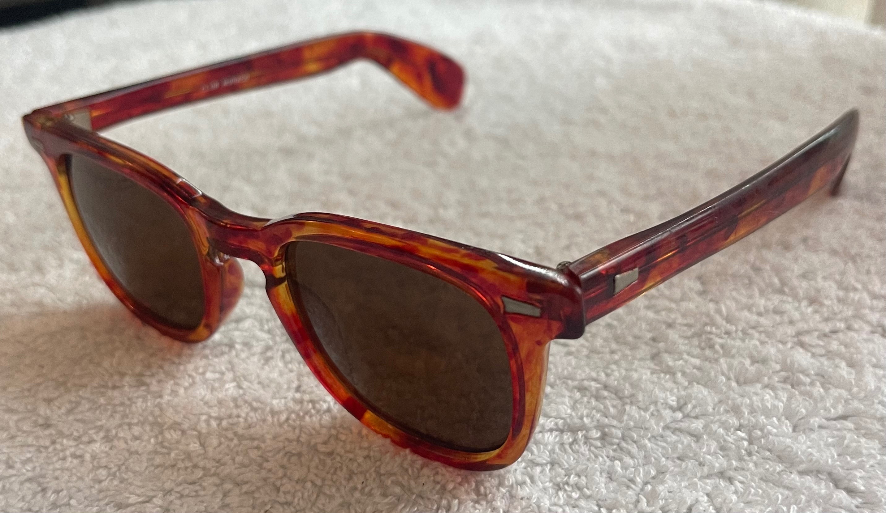 Vintage 90s Club Monaco Red Amber Tortoise Sunglasses Frame - photo 3