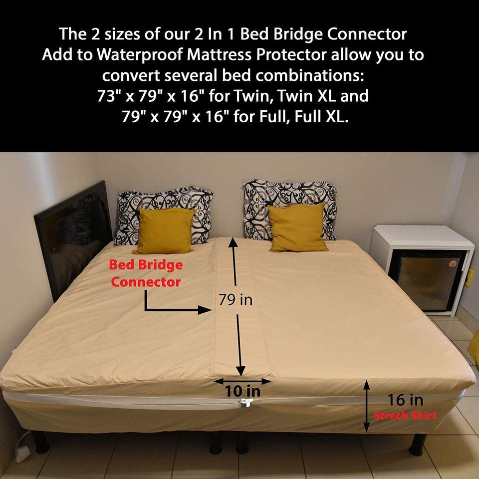 King Mattress Protector Cover  2 in 1 with bridge connector - photo 4