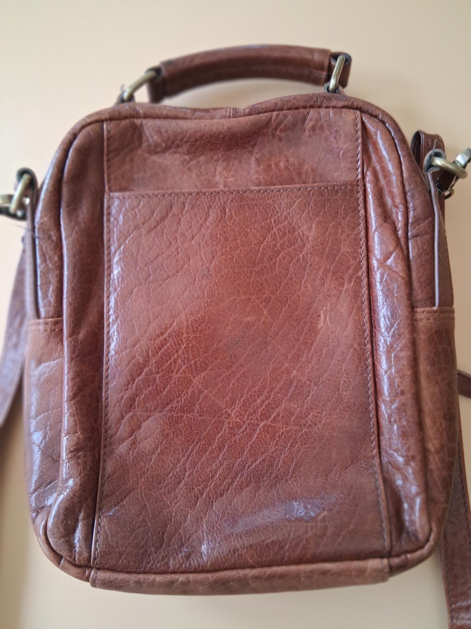 Mancini Brown Leather Crossbody Bag - photo 2