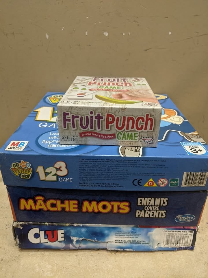NEW board games, Go Diego go, Match mots & Clue. $25 for all