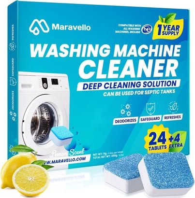 Maravello Washing Machine Cleaner Tablets – 28 Count